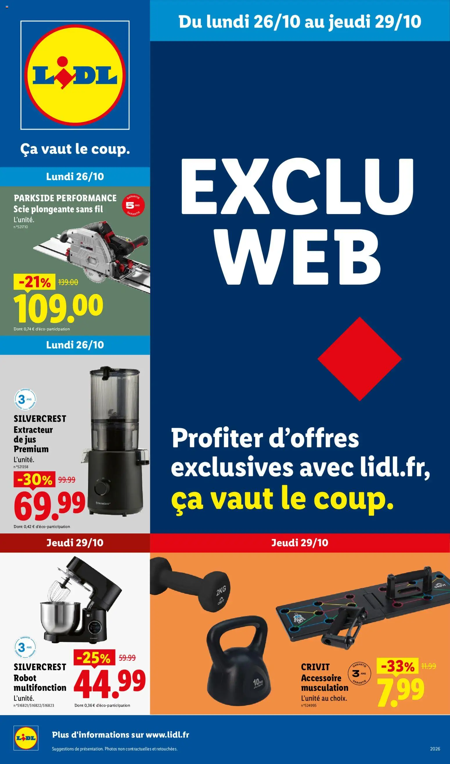 Prévisualisation de LIDL catalogue les bonnes affaires Exclu Web du magasin LIDL formulaire valide 26/10/2026