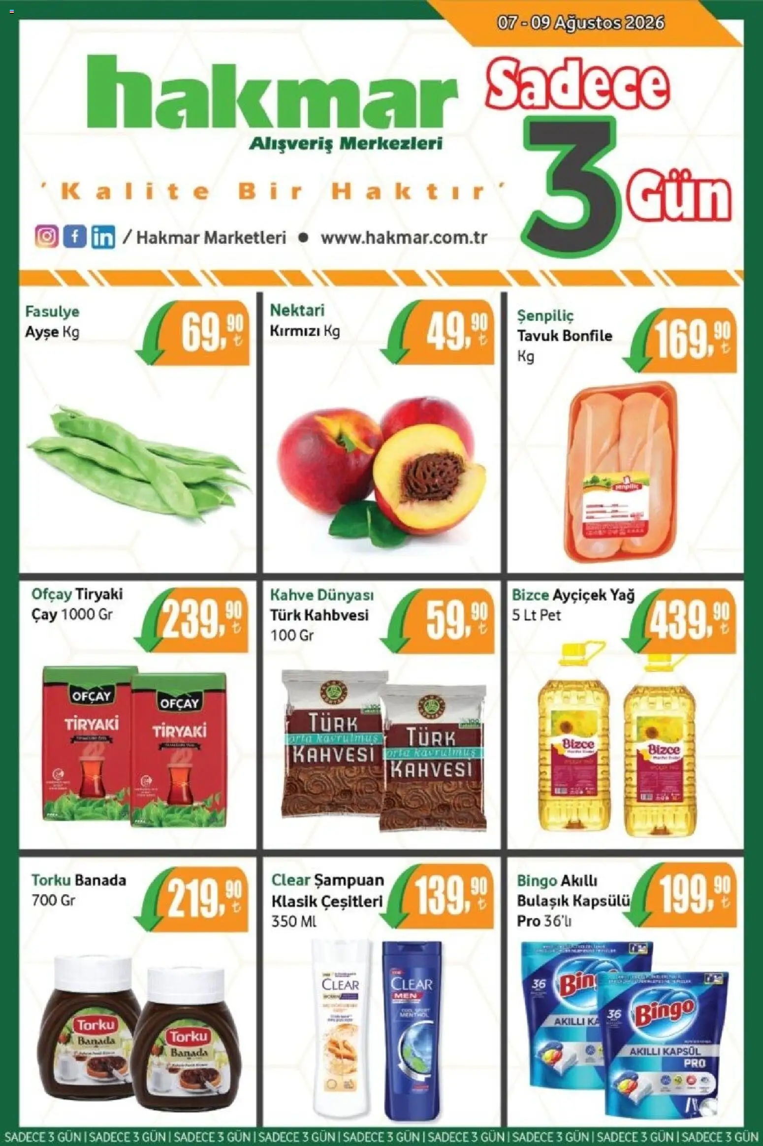 Hakmar Hakmar - Katalog Sadece 3 Gün 07.08.2026 - Broşürünün önizlemesi