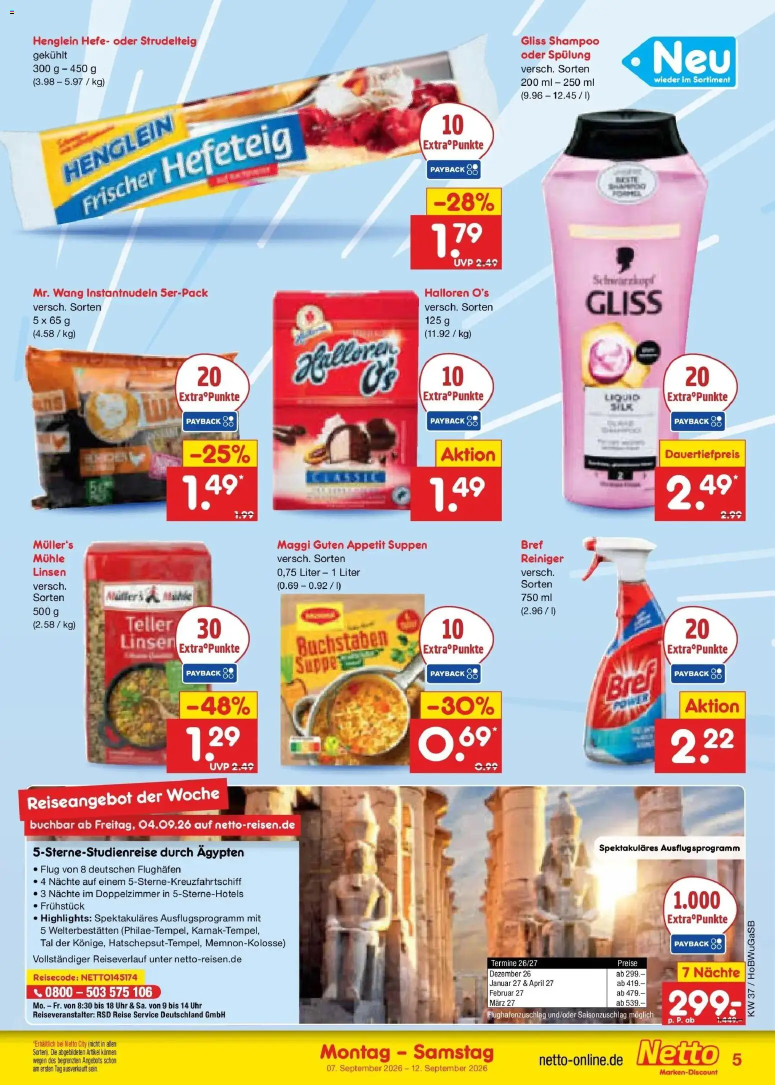 Vorschau von dem Prospekt des Geschäftes Netto Marken-Discount, gültig ab dem 07.09.2026 - Uhr, Maggi, Shampoo, Mühle, Spülung