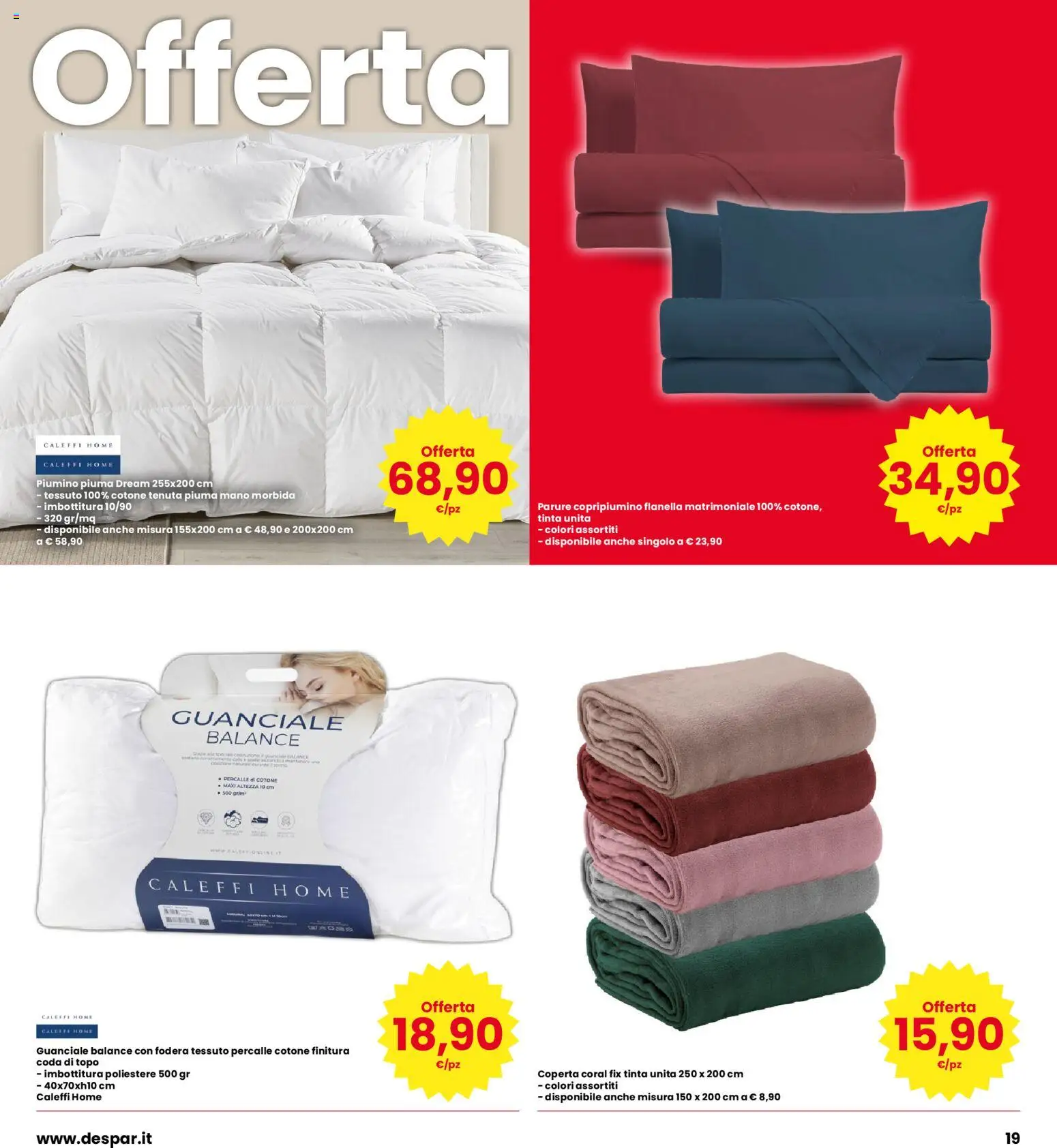 Anteprima dell'opuscolo Eurospar volantino Schio dal negozio Eurospar valido da 22/10/2026 - Guanciale, Copripiumino, Coperta