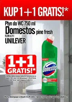 Pogląd gazetki "Prim Market promocja - Płyn Do Wc Domestos Pine Fresh" ze sklepu Prim Market ważnej od 04.09.2026