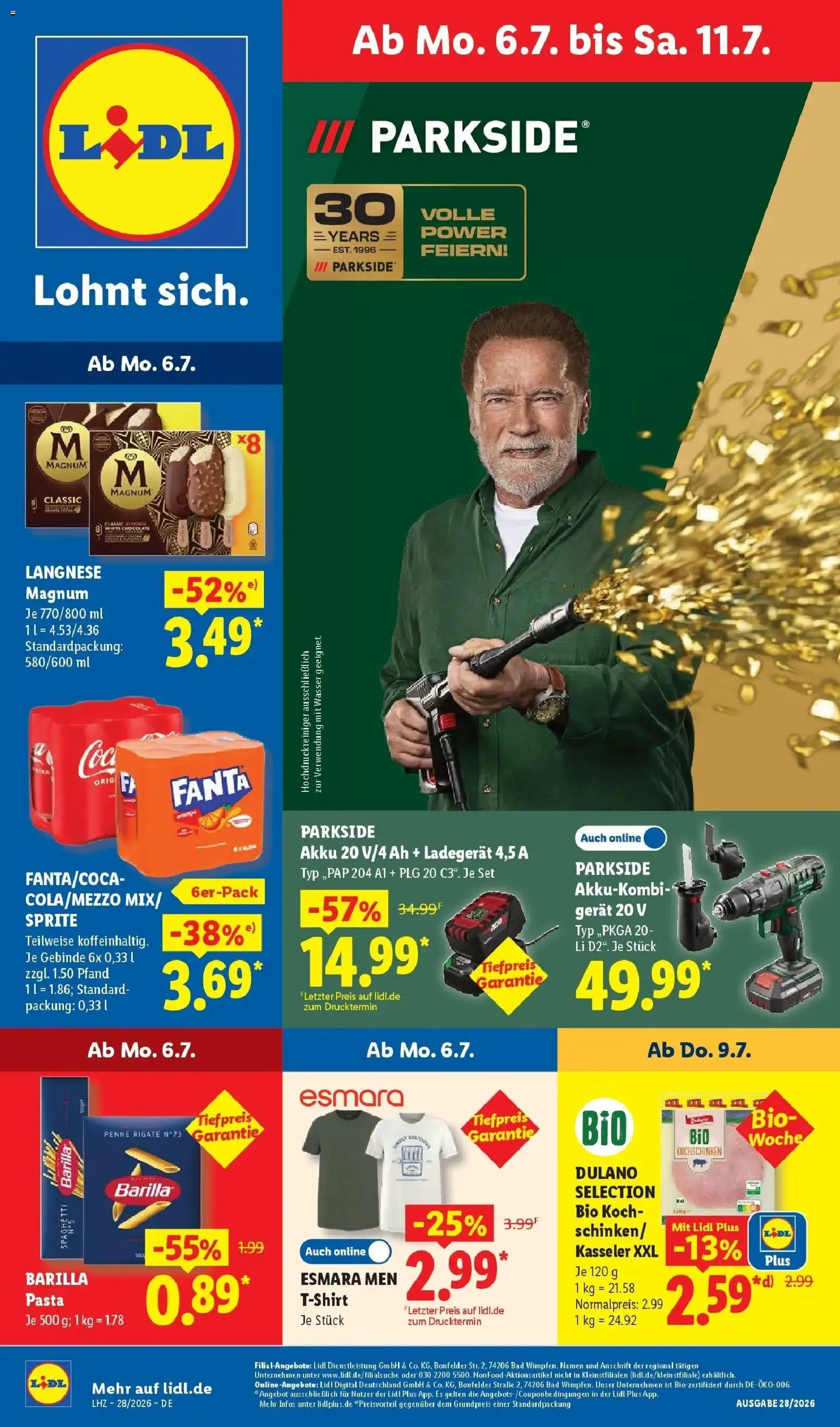 Vorschau von dem Prospekt des Geschäftes Lidl, gültig ab dem 06.07.2026