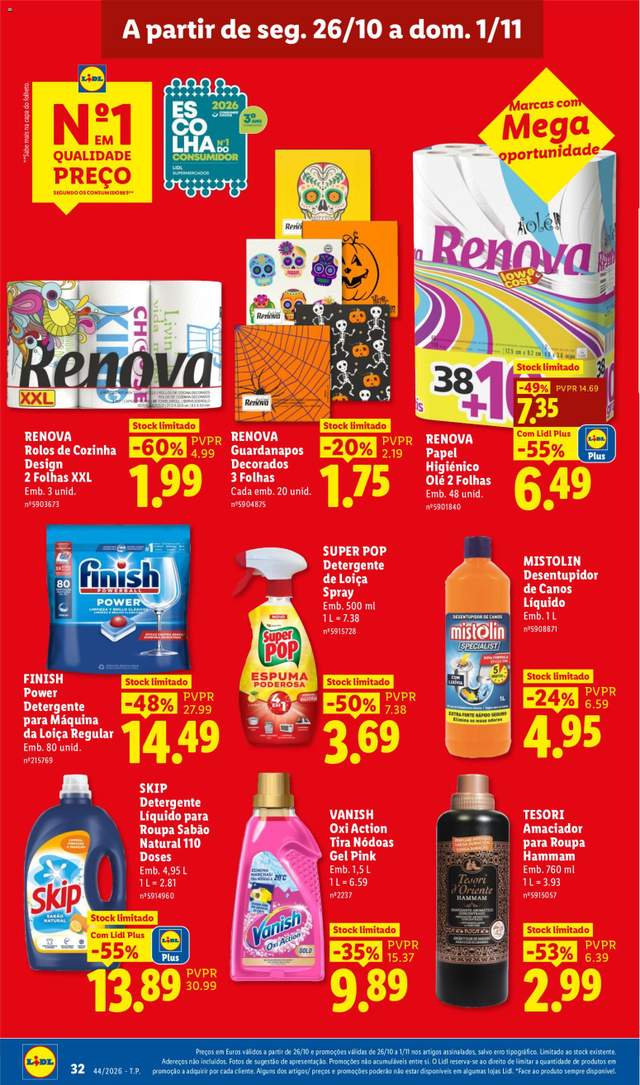 Novo folheto Lidl a partir de 26/10
