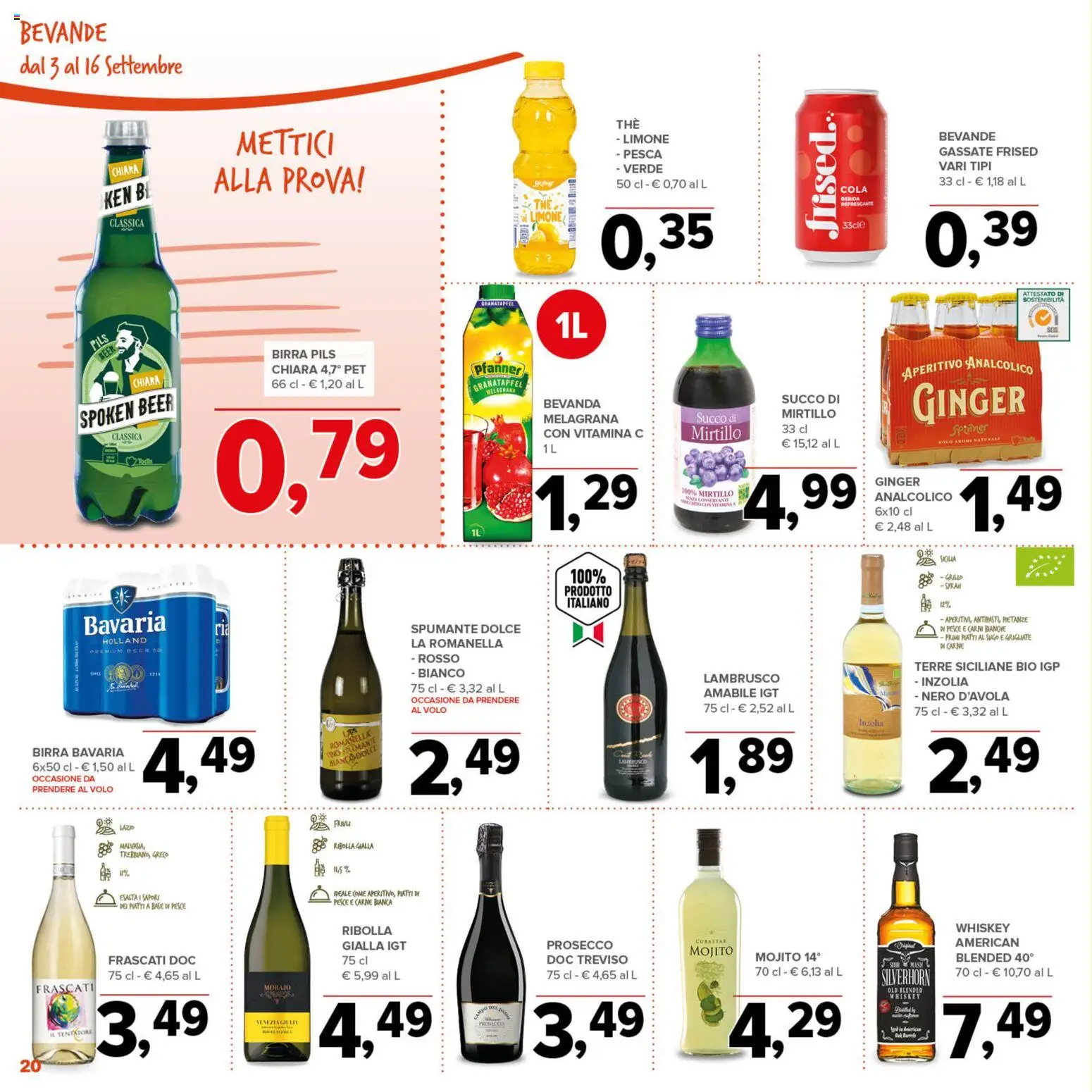 Anteprima dell'opuscolo Todis volantino dal negozio Todis valido da 03/09/2026 - Birra, Limone, Piatti, Prosecco, Pesca, Lambrusco, Spumante, Bevande