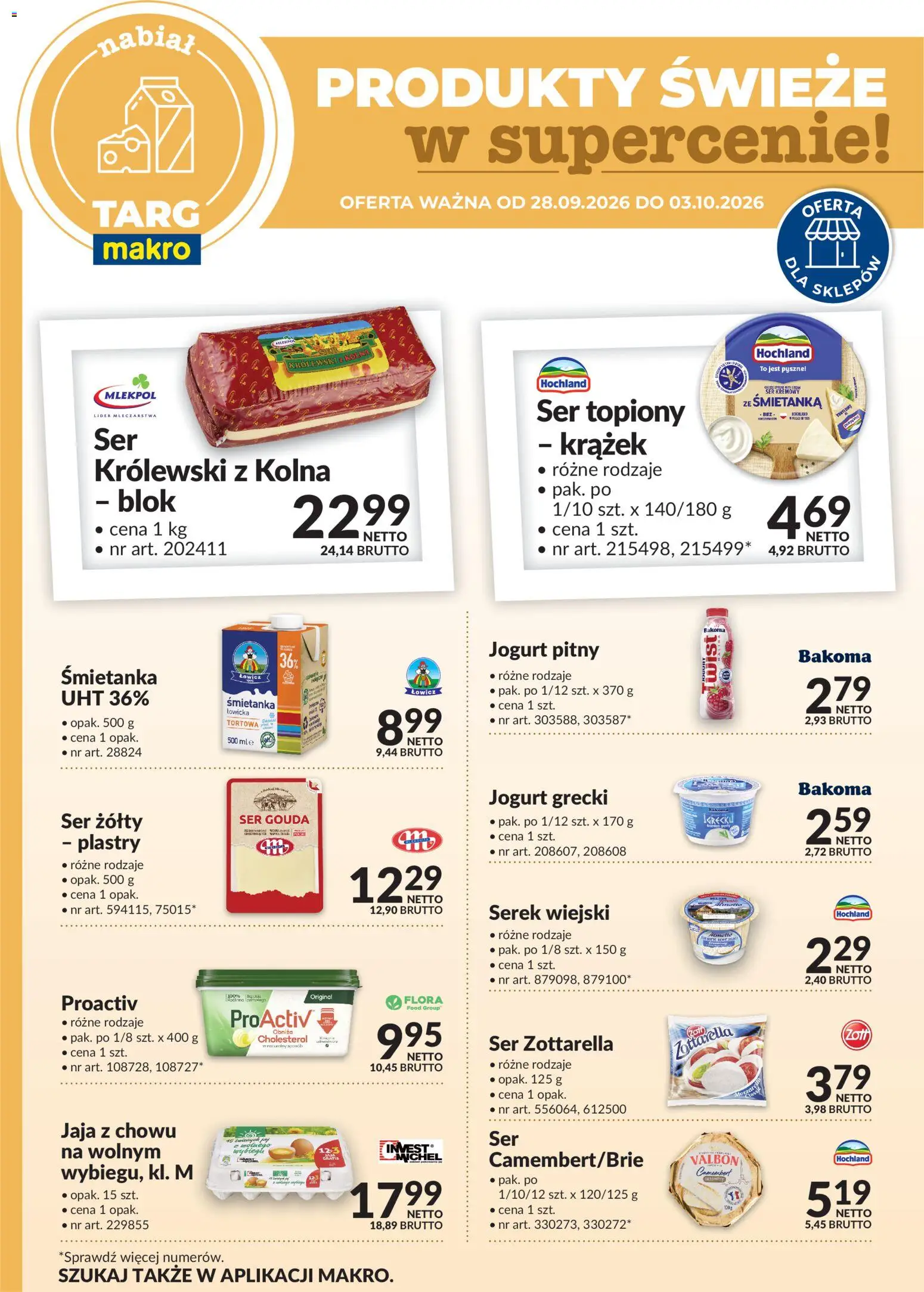 Pogląd gazetki "Makro gazetka - Oferta świeża w super cenach" ze sklepu Makro ważnej od 28.09.2026