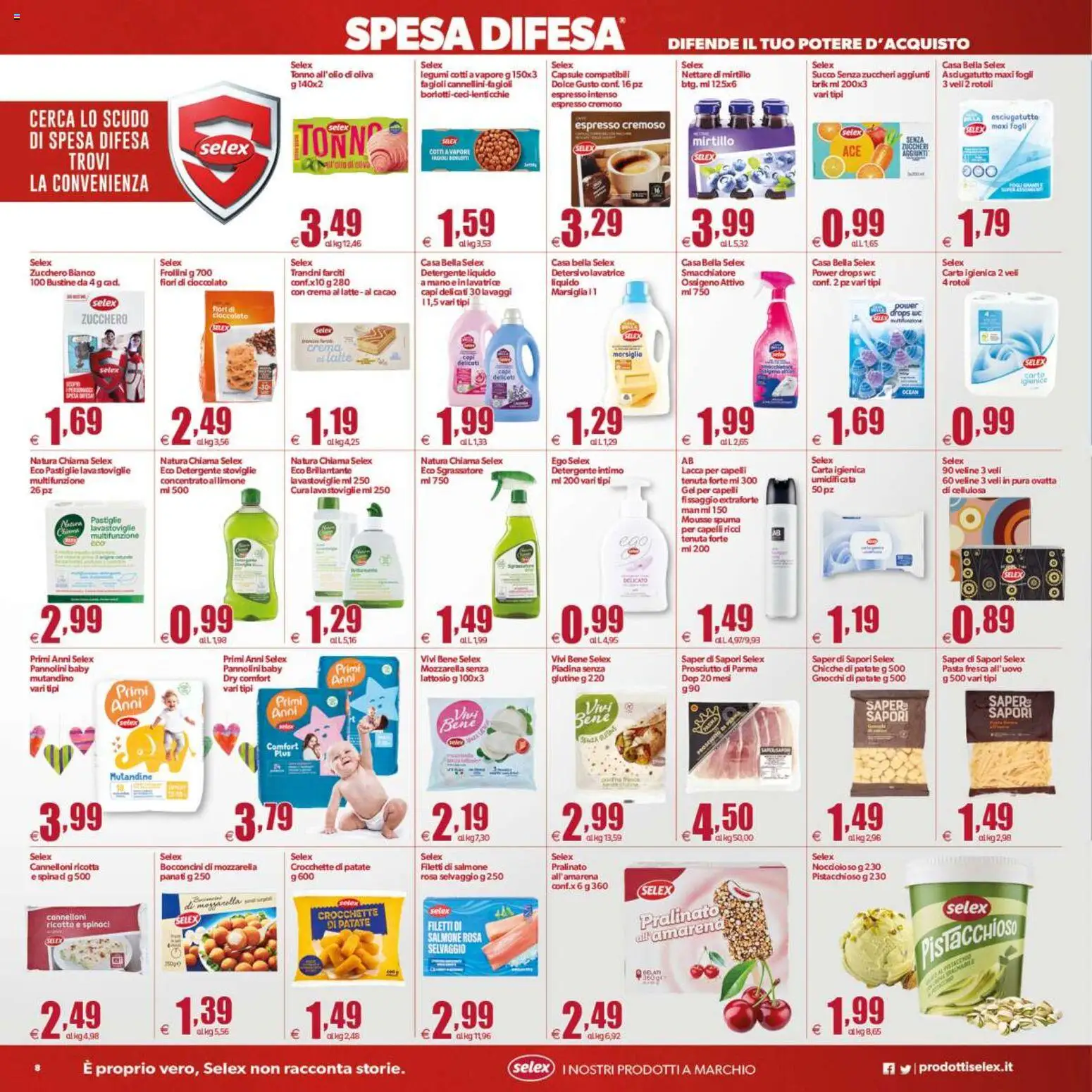 Anteprima dell'opuscolo Elite Supermercati volantino dal negozio Elite Supermercati valido da 04/09/2026 - Lavatrice, Gnocchi, Cioccolato, Salmone, Prosciutto, Intimo, Detergente intimo, Asciugatutto