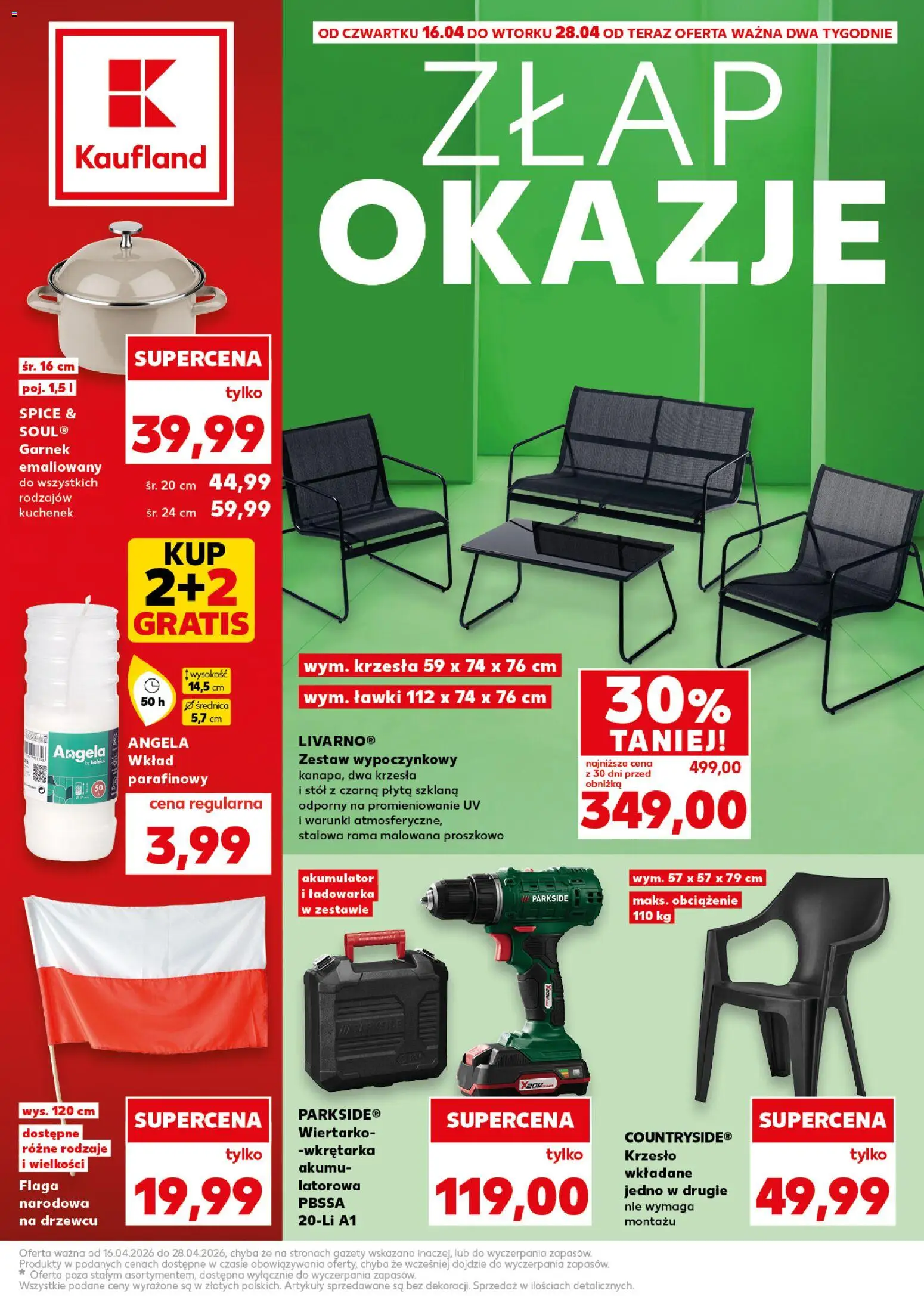 Náhled nabídky: Kaufland Polsko Kaufland Polsko leták - Złap okazje platný od 16.04.2026 - Parkside, Rama