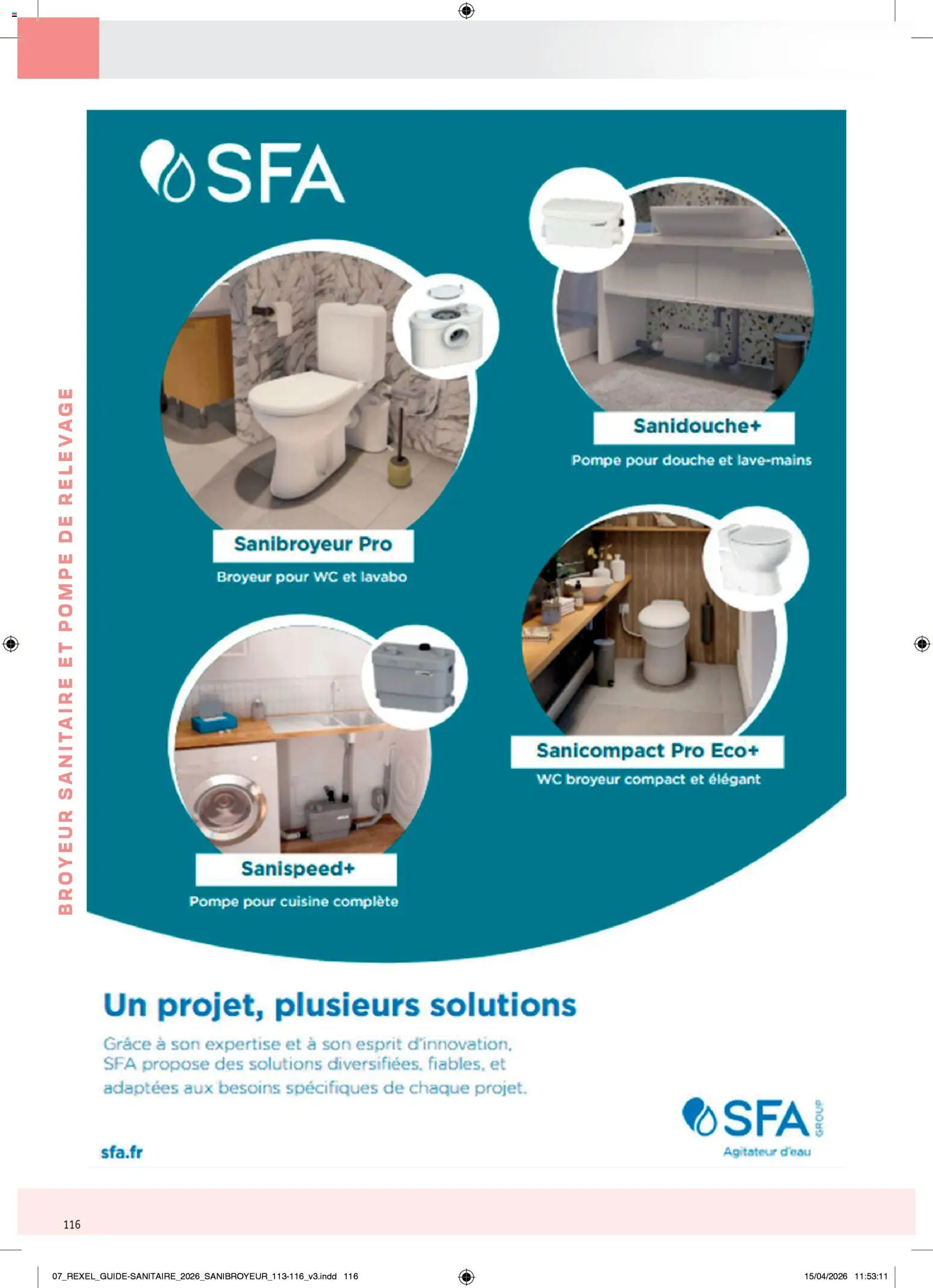 Prévisualisation de Rexel - Brochure Sanitaire du magasin Rexel formulaire valide 20/04/2026 - Douche, Lavabo, Broyeur