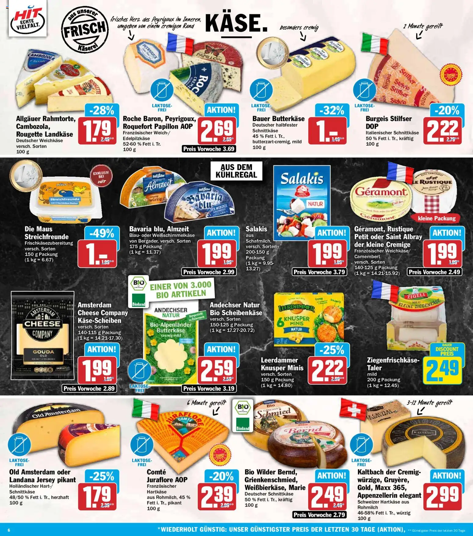 Vorschau von dem Prospekt des Geschäftes HIT, gültig ab dem 19.10.2026 - Maus, Camembert, Gouda, Creme, Ziegenkäse, Geramont, Leerdammer, Salakis