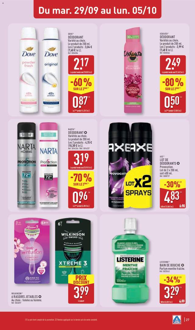 Nouveau catalogue Aldi à partir du 29/09