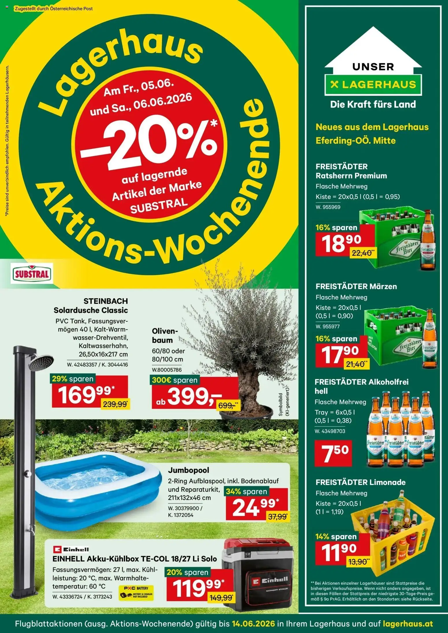 Vorschau der Angebote: Lagerhaus Wochen Angebote gültig ab 31.05.2026 - Bier, Oliven