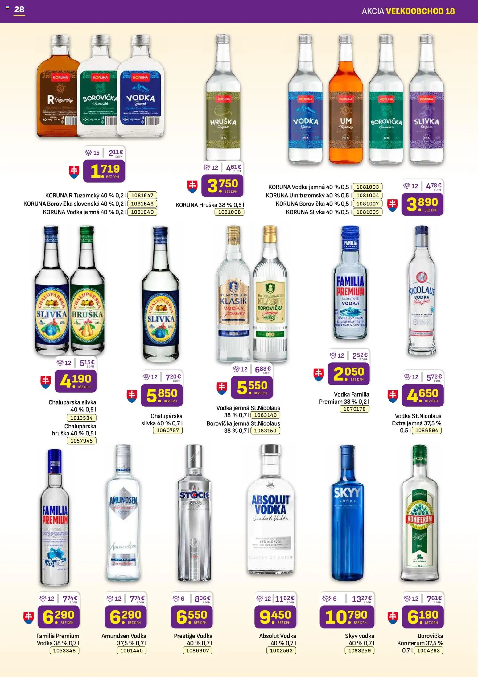 Náhľad Libex letáku platného od 07.09.2026 - Vodka, Borovička, Absolut vodka, Amundsen vodka, Koniferum