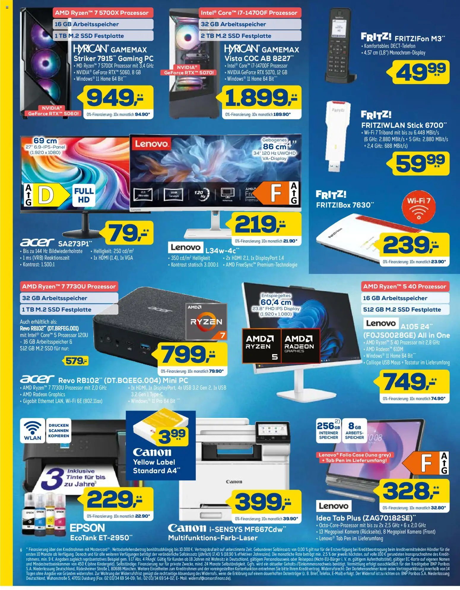 Vorschau von dem Prospekt des Geschäftes Euronics, gültig ab dem 24.10.2026 - Lenovo, PC, Maus, Kamera, Tastatur, Mini pc, Epson, USB