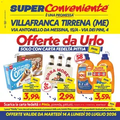 Anteprima dell'opuscolo SuperConveniente volantino Villafranca Tirrena dal negozio SuperConveniente valido da 14/07/2026