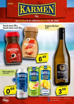 Náhľad KARMEN CBA letáku platného od 16.07.2026