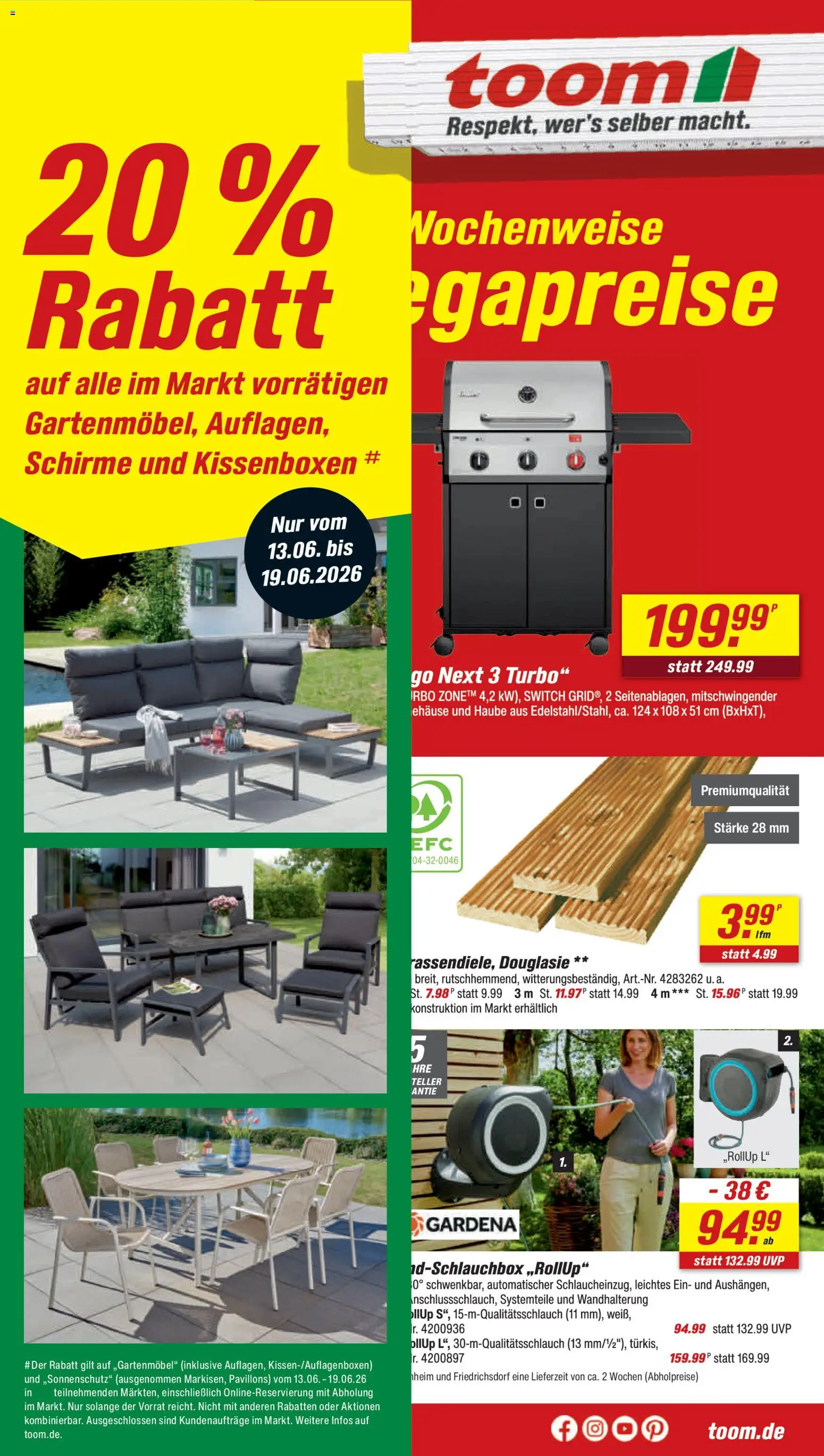 Vorschau von dem Prospekt des Geschäftes Toom Baumarkt, gültig ab dem 13.06.2026