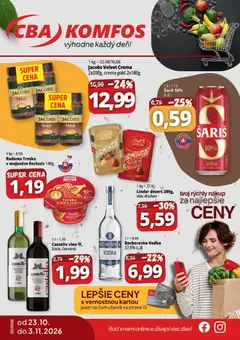 Náhľad CBA Komfos letáku platného od 23.10.2026