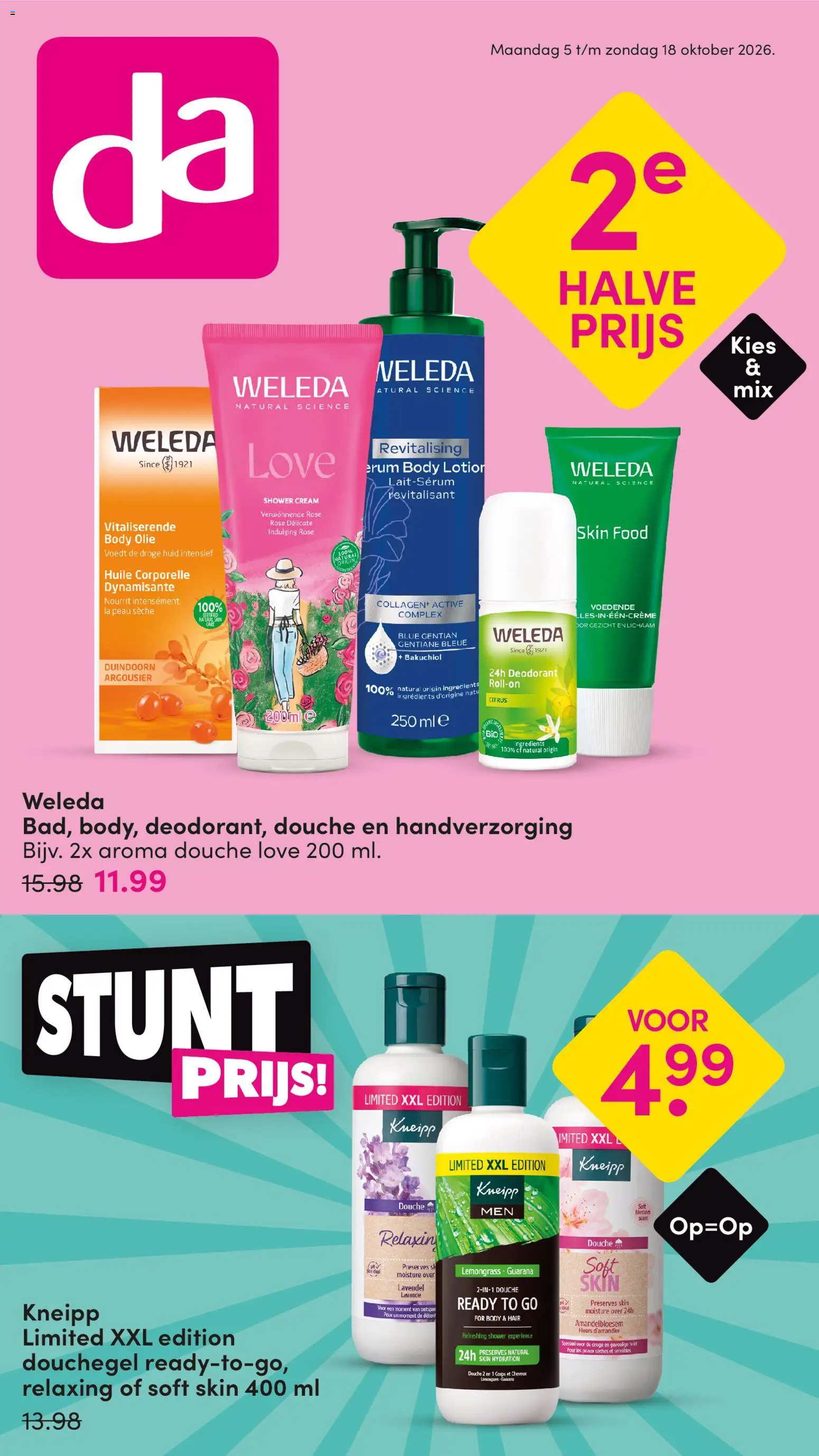 Voorbeeld van Da folder van winkel Da geldig vanaf 05-10-2026 - La, Douche, Deodorant, Olie, Duindoorn, Douchegel