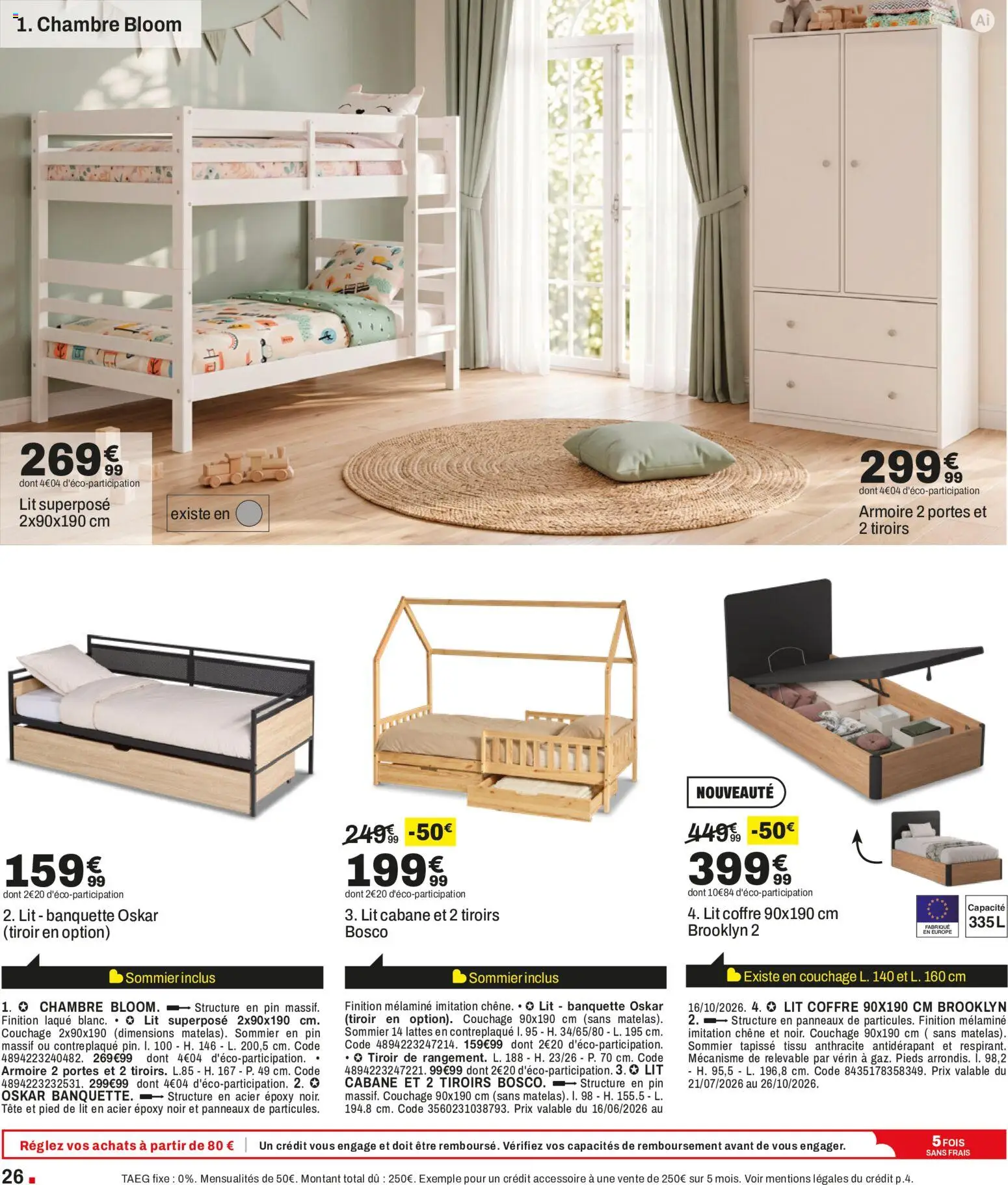 Prévisualisation de But catalogue du magasin But formulaire valide 28/08/2026 - Lit, Lit cabane, Armoire, Lit coffre, Sommier, Banquette, Tiroirs, Portes