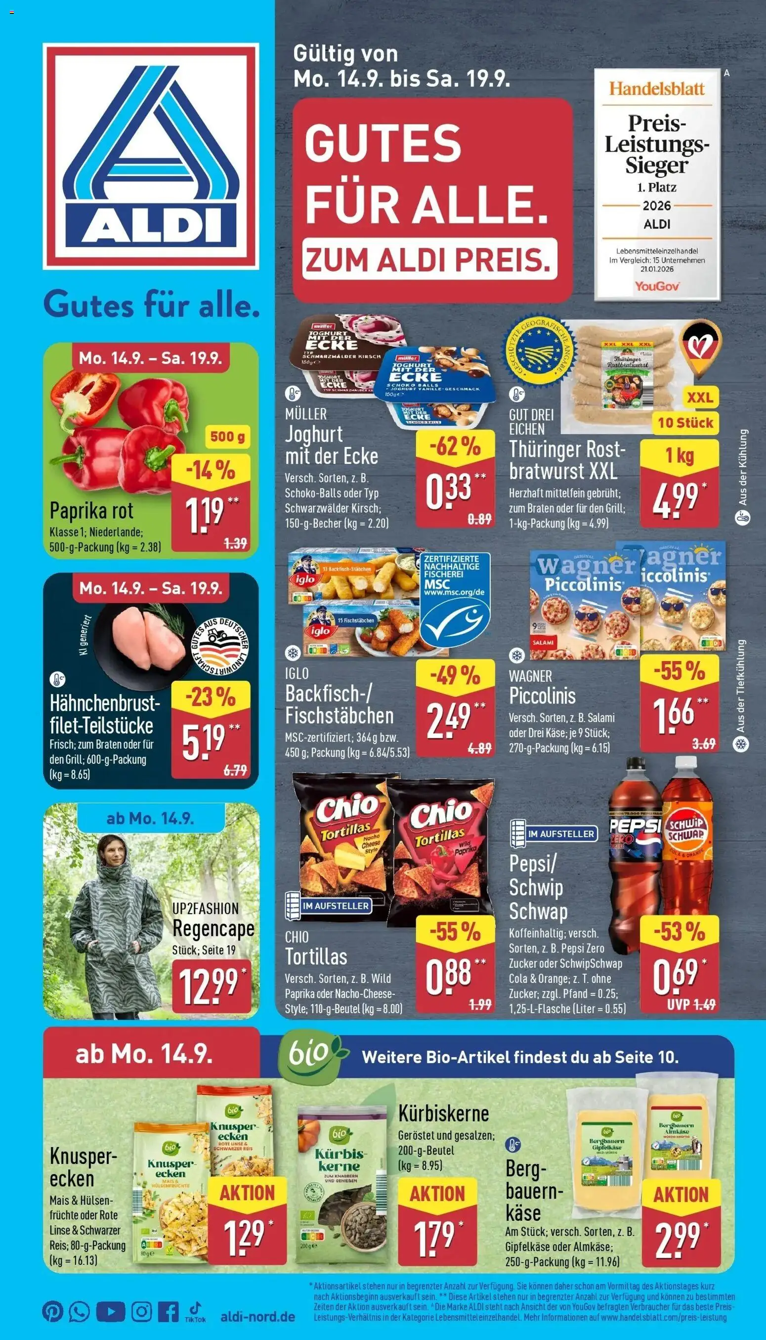 Vorschau von dem Prospekt des Geschäftes Aldi, gültig ab dem 15.09.2026