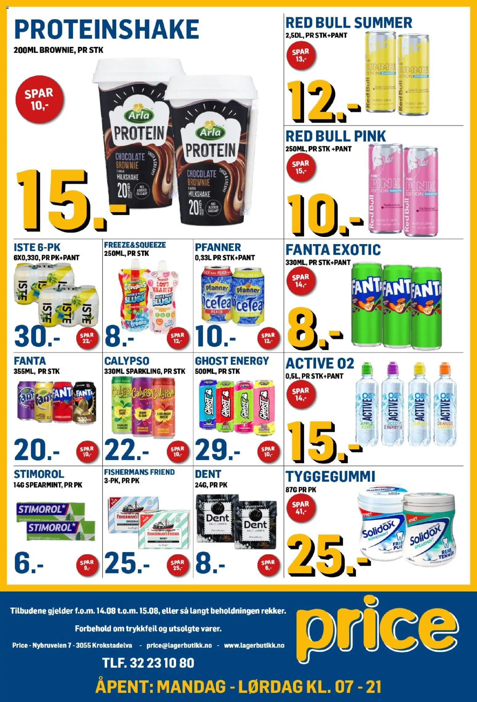 Forhåndsvis Price Lagerbutikk kundeavis fra butikk Price Lagerbutikk gyldig fra 14/08/2026