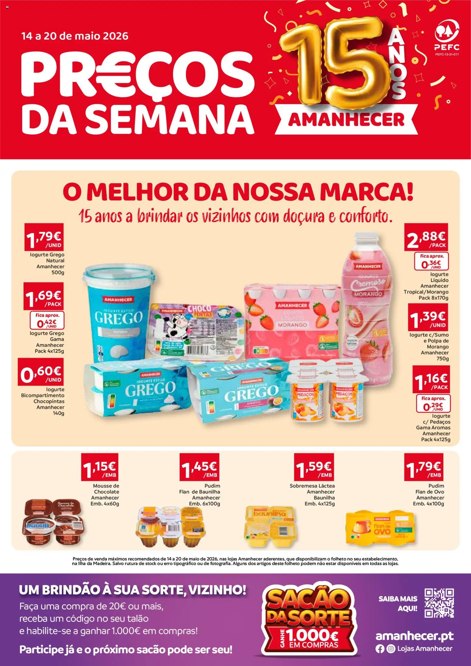 Pré-visualização do folheto da loja Amanhecer válida a partir de 14/05/2026