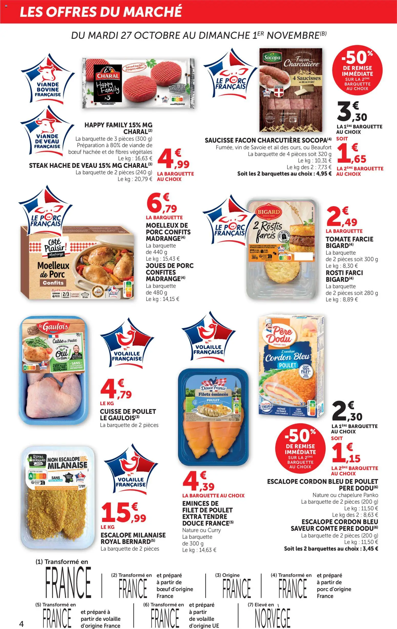 Prévisualisation de bi1 Catalogue du magasin bi1 formulaire valide 27/10/2026 - Poulet, Beaufort, Curry, Saucisses, Saucisse, Viande, Volaille, Cuisse
