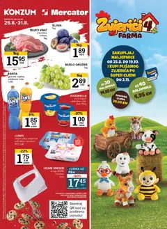 Pregled letka Mercator katalog trgovine Mercator vrijedi od 25.08.2026