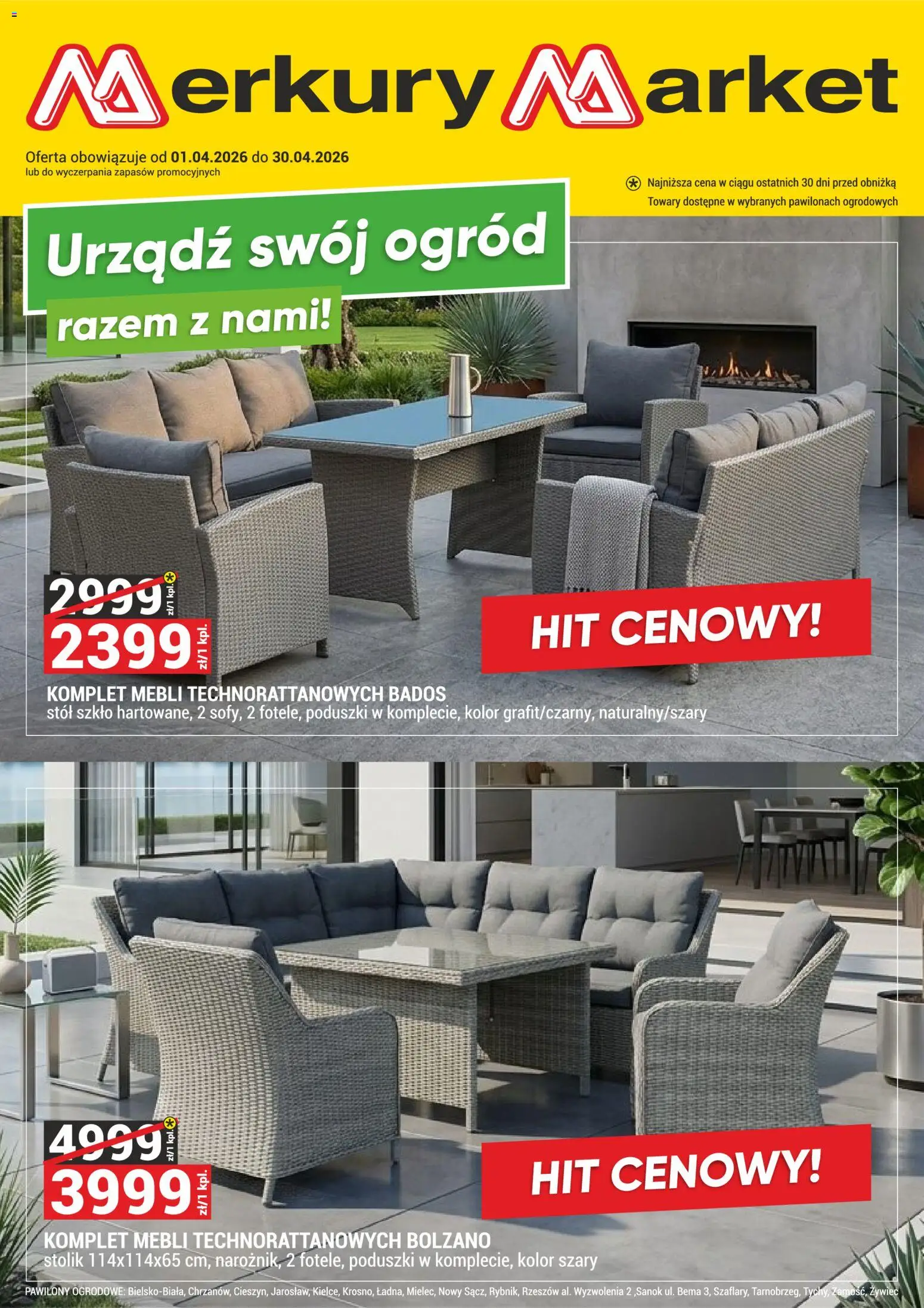 Pogląd gazetki "Merkury Market gazetka - Ogród" ze sklepu Merkury Market ważnej od 01.04.2026 - Stół