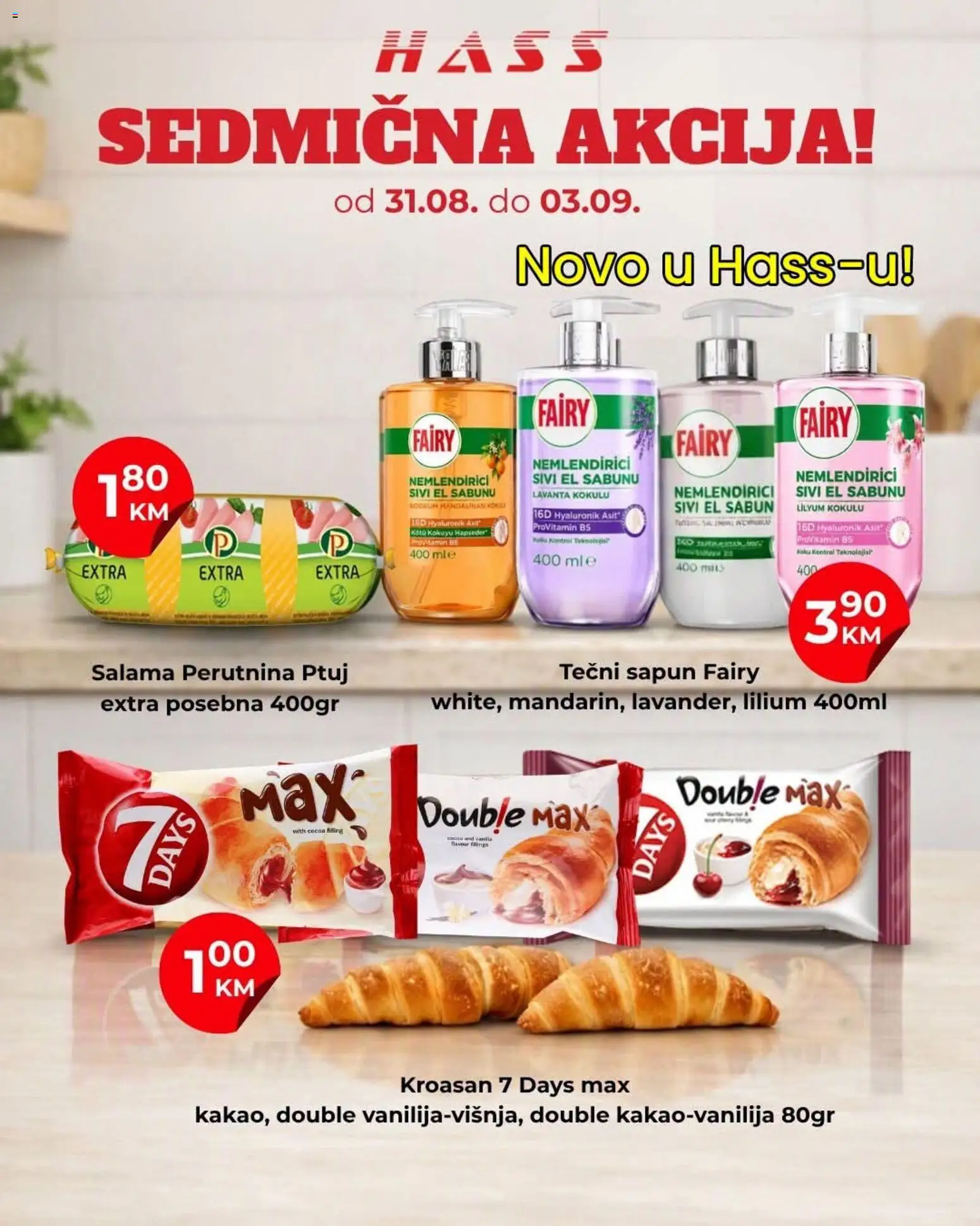 Pregled letka Hass sedmična akcija trgovine Hass vrijedi od 31.08.2026