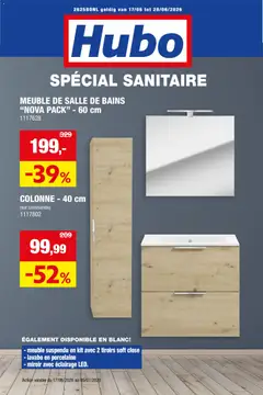 Voorbeeld van Hubo Publicité Sanitaire van winkel Hubo geldig vanaf 17/06/2026