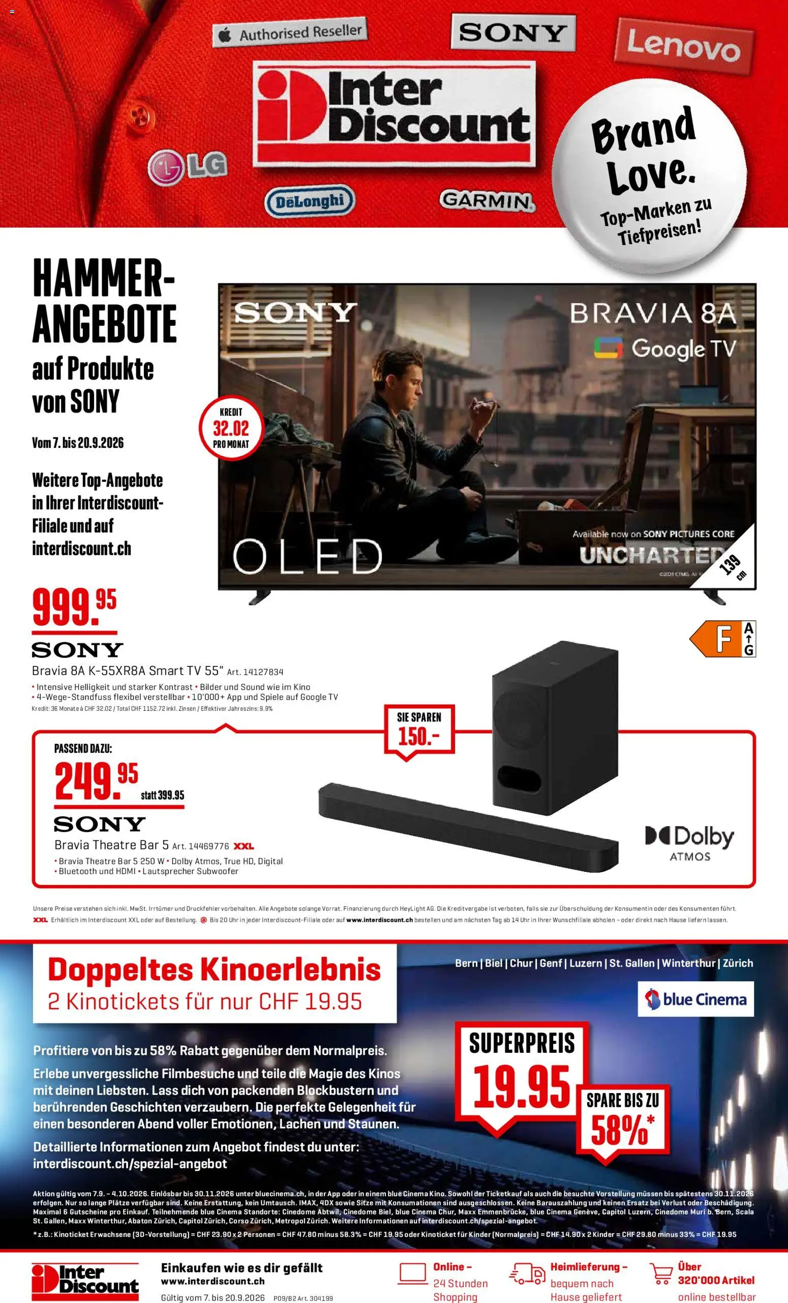 Vorschau des Merkblatts Interdiscount aktionen Angebote vom Shop Interdiscount gültig von 07.09.2026 bis 20.09.2026