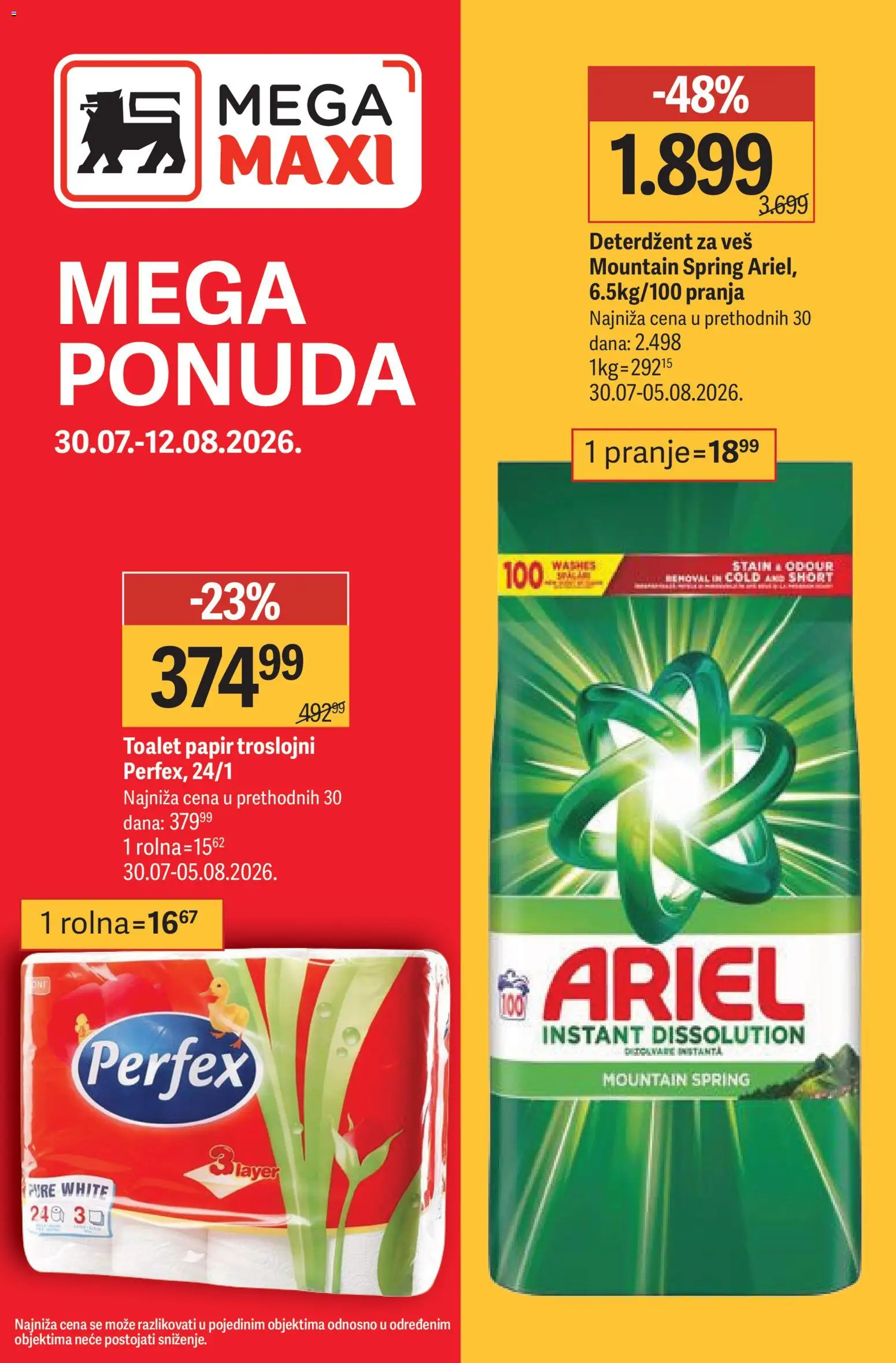 Pregled Mega Maxi kataloga - važi od 30.07.2026