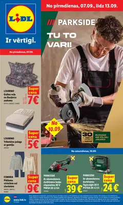 Skatīt Lidl akciju bukletu, derīgs no 07.09.2026.