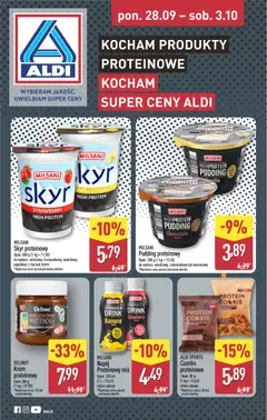 Pogląd gazetki "Aldi gazetka - Produkty proteinowe" ze sklepu Aldi ważnej od 28.09.2026