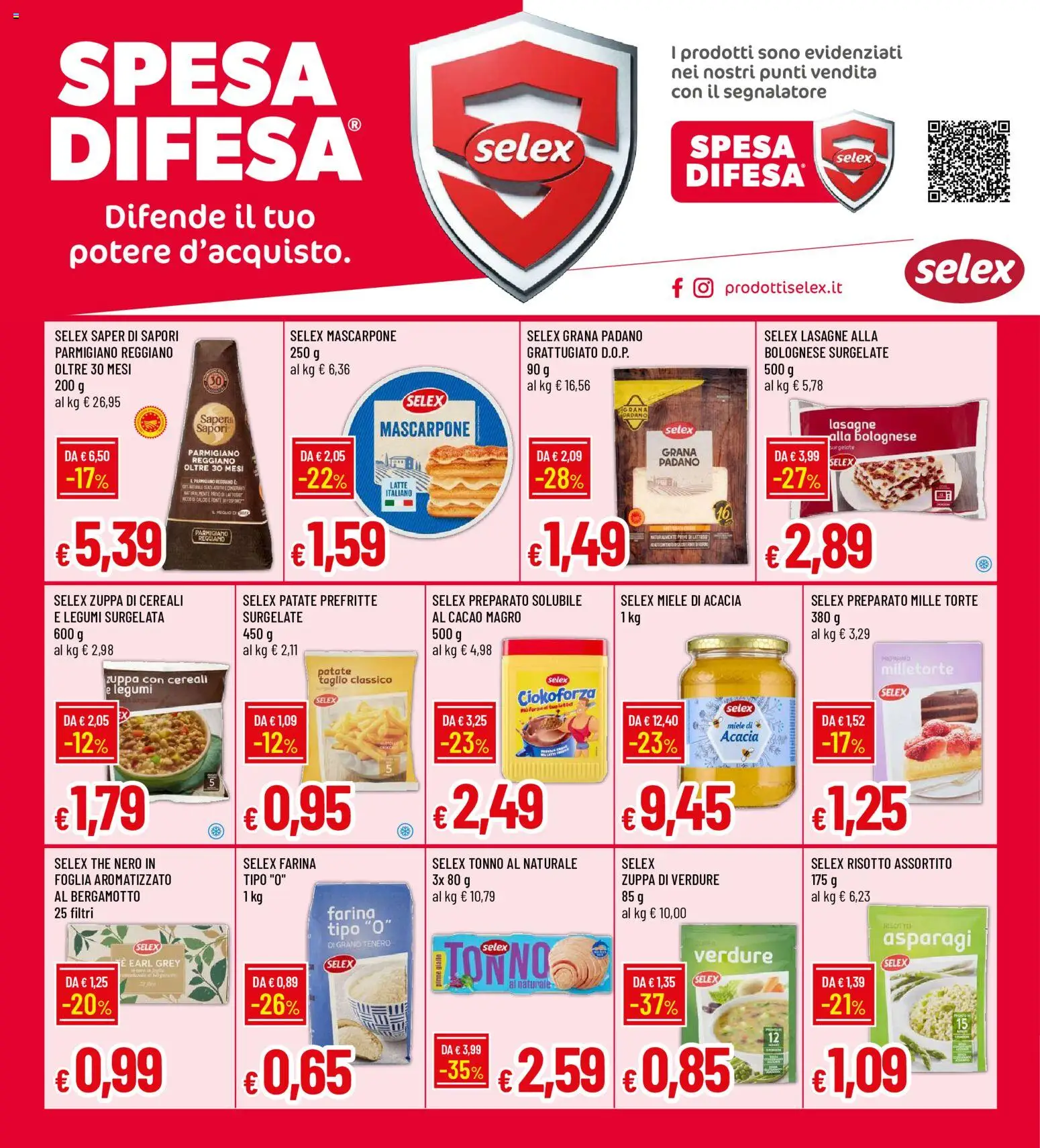 Anteprima dell'opuscolo Famila volantino Iper dal negozio Famila valido da 29/10/2026 - The, Miele, Lasagne, Verdure, Farina, Patate, Cacao, Pinne