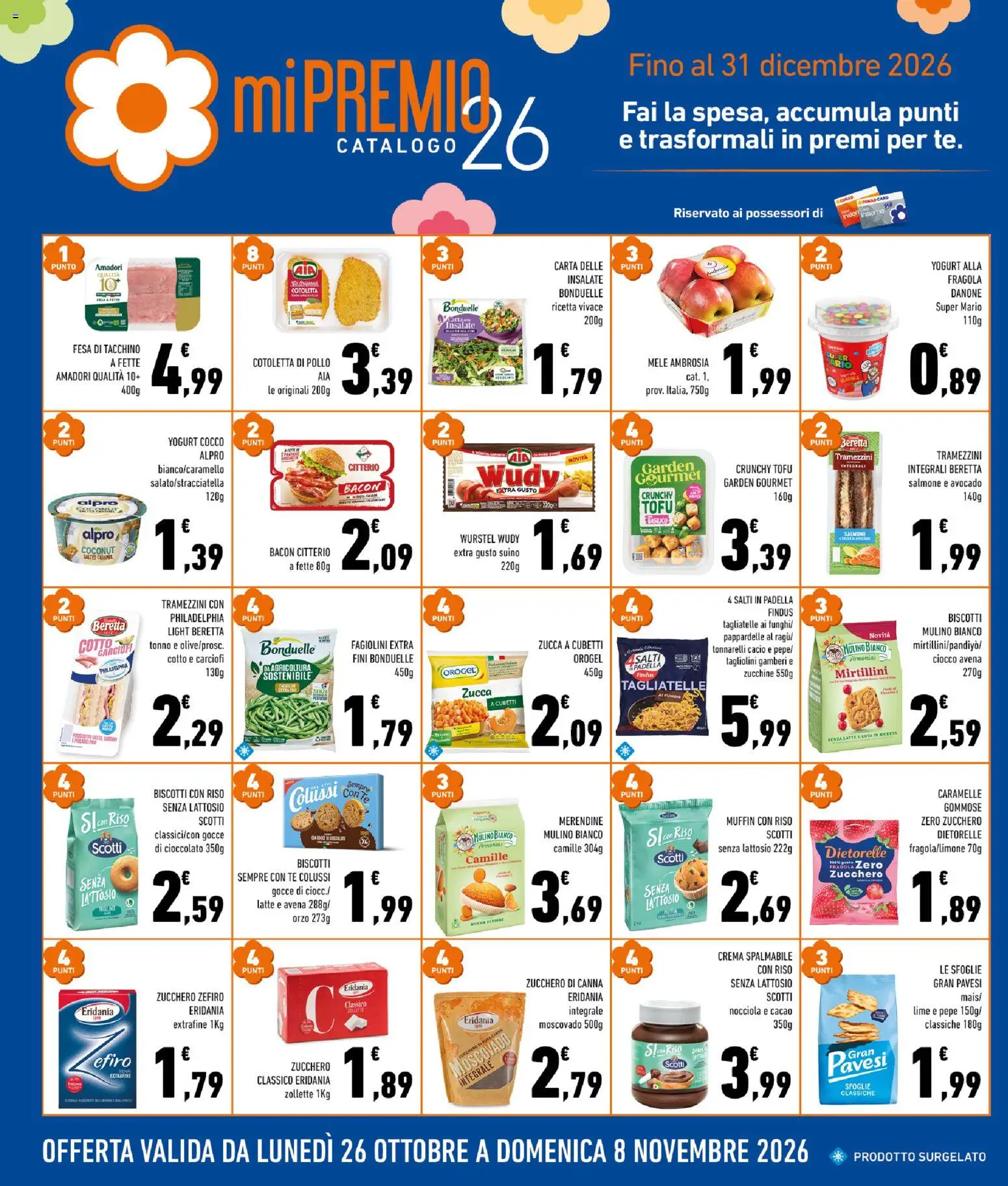 Anteprima dell'opuscolo Conad volantino Convenienza Più Sicilia dal negozio Conad valido da 28/10/2026 - Pollo, Carciofi, Cioccolato, Salmone, Riso, Fagiolini, Caramelle, Suino