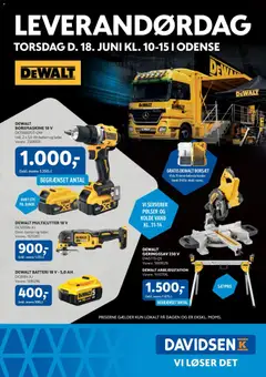 Eksempel på tilbudsavis Davidsen - Leverandørdag Dewalt Odense fra butik Davidsen gyldig fra 18/06/2026