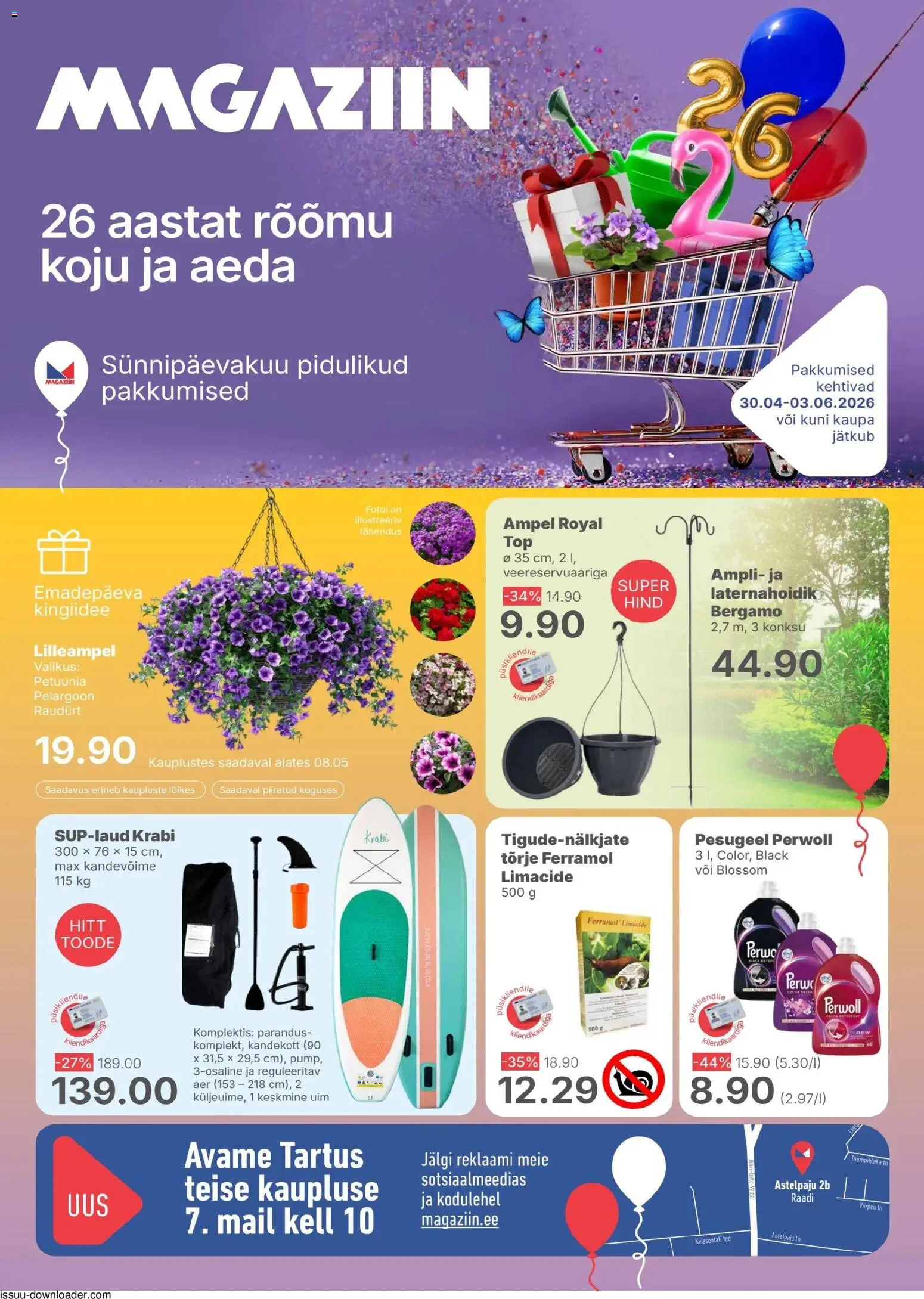 Magaziin kliendilehe eelvaade alates 30.04.2026