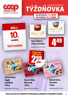 Náhľad COOP Jednota letáku platného od 07.05.2026