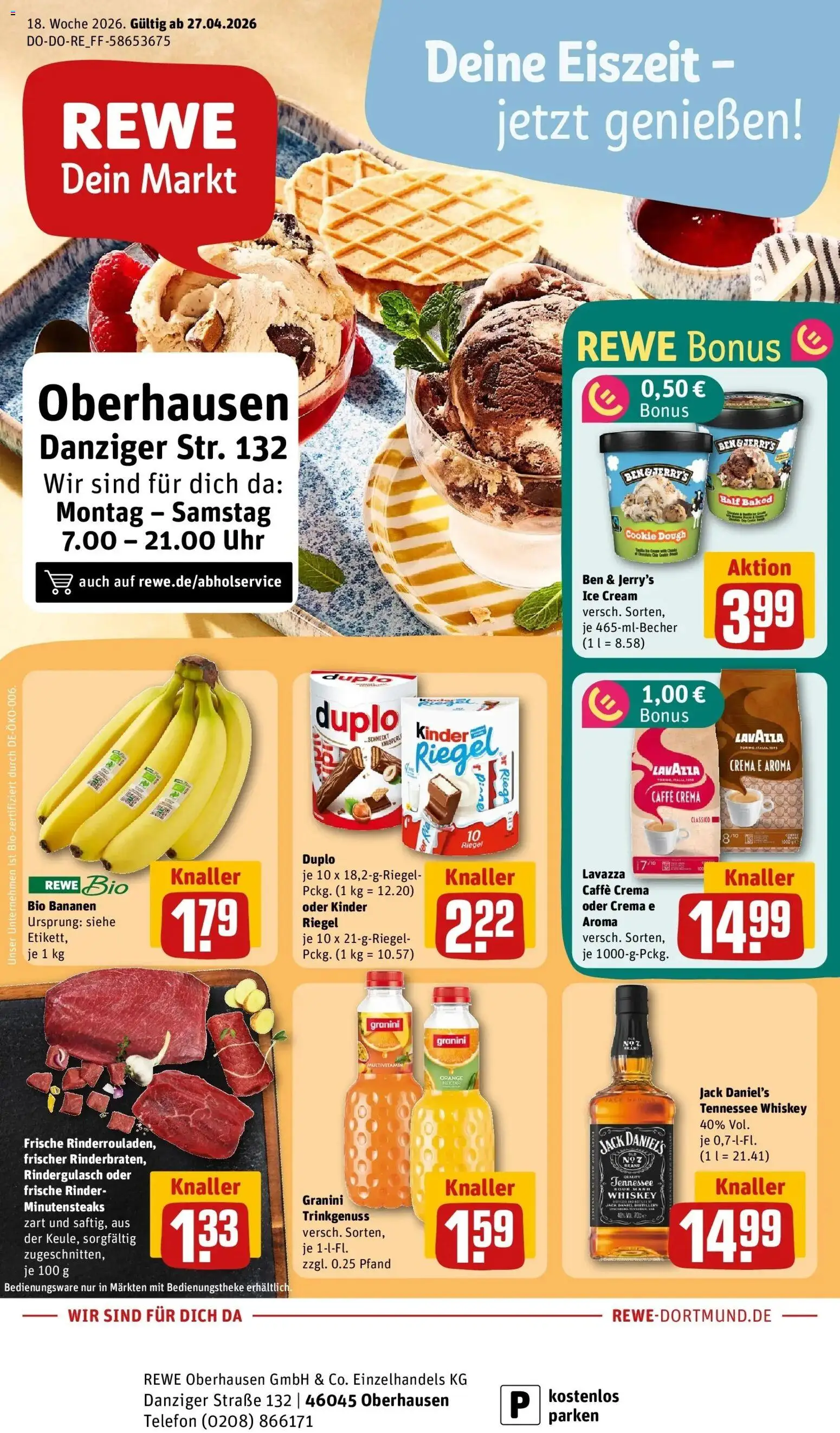 Vorschau von dem Prospekt des Geschäftes Rewe, gültig ab dem 27.04.2026