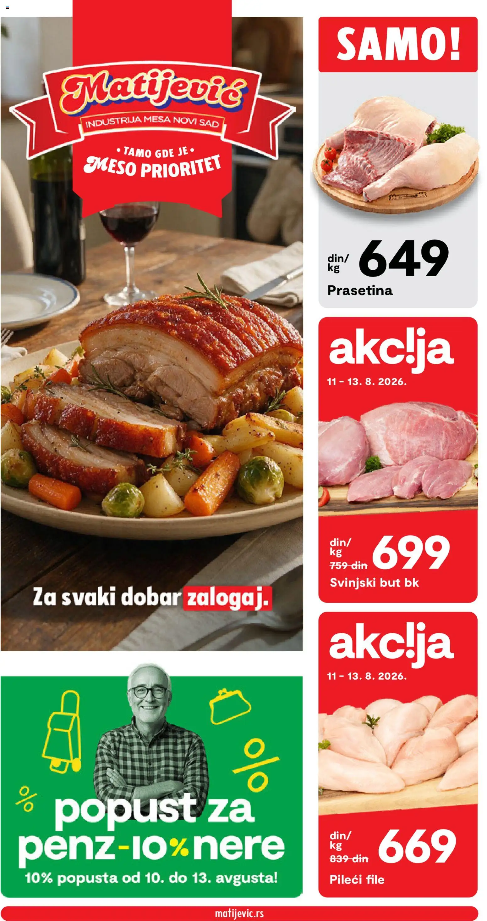 Pregled Matijevic kataloga - važi od 11.08.2026