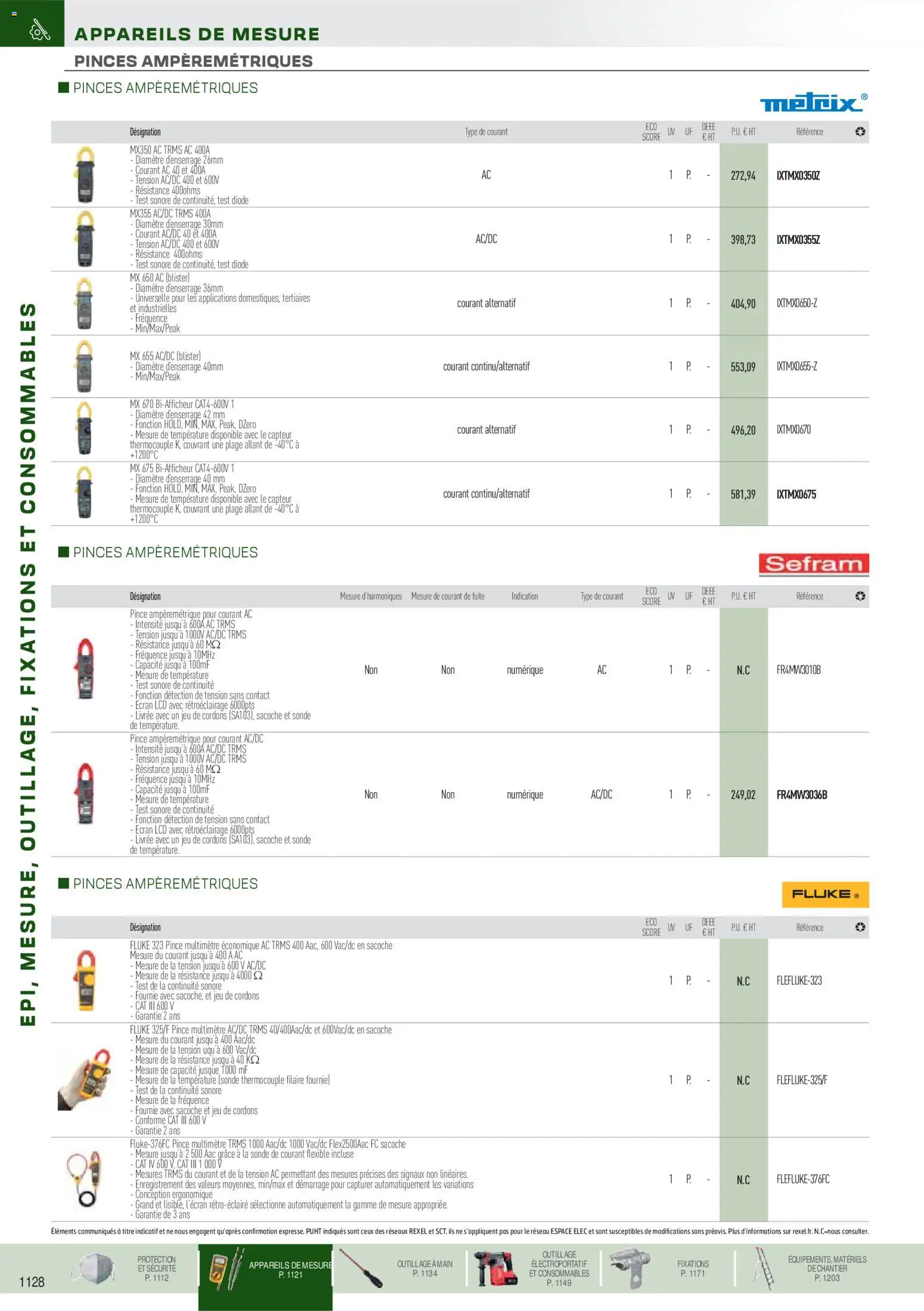 Prévisualisation de Brochure EPI, mesure, outillage, fixations et consommables du magasin Rexel formulaire valide 18/11/2025 - Pince, Pinces
