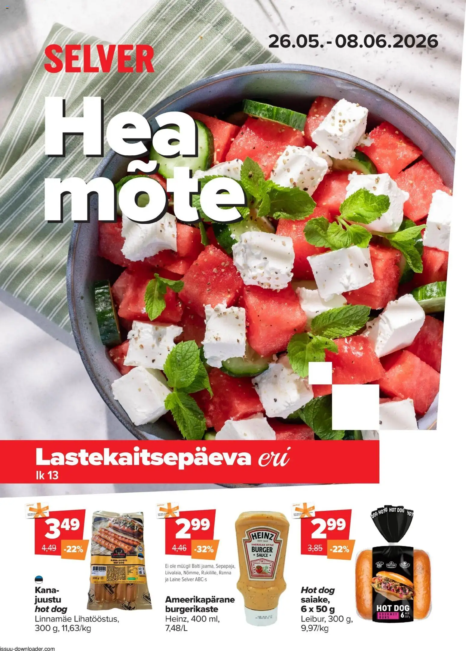 Selver kliendilehe eelvaade alates 26.05.2026
