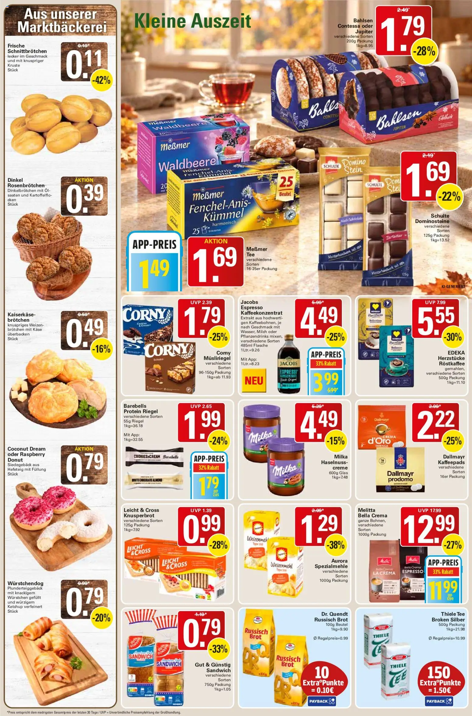 Vorschau von dem Prospekt des Geschäftes WEZ, gültig ab dem 26.10.2026 - Tee, Öl, Milch, Dallmayr, Melitta, Creme, Messmer, Weizenmehl