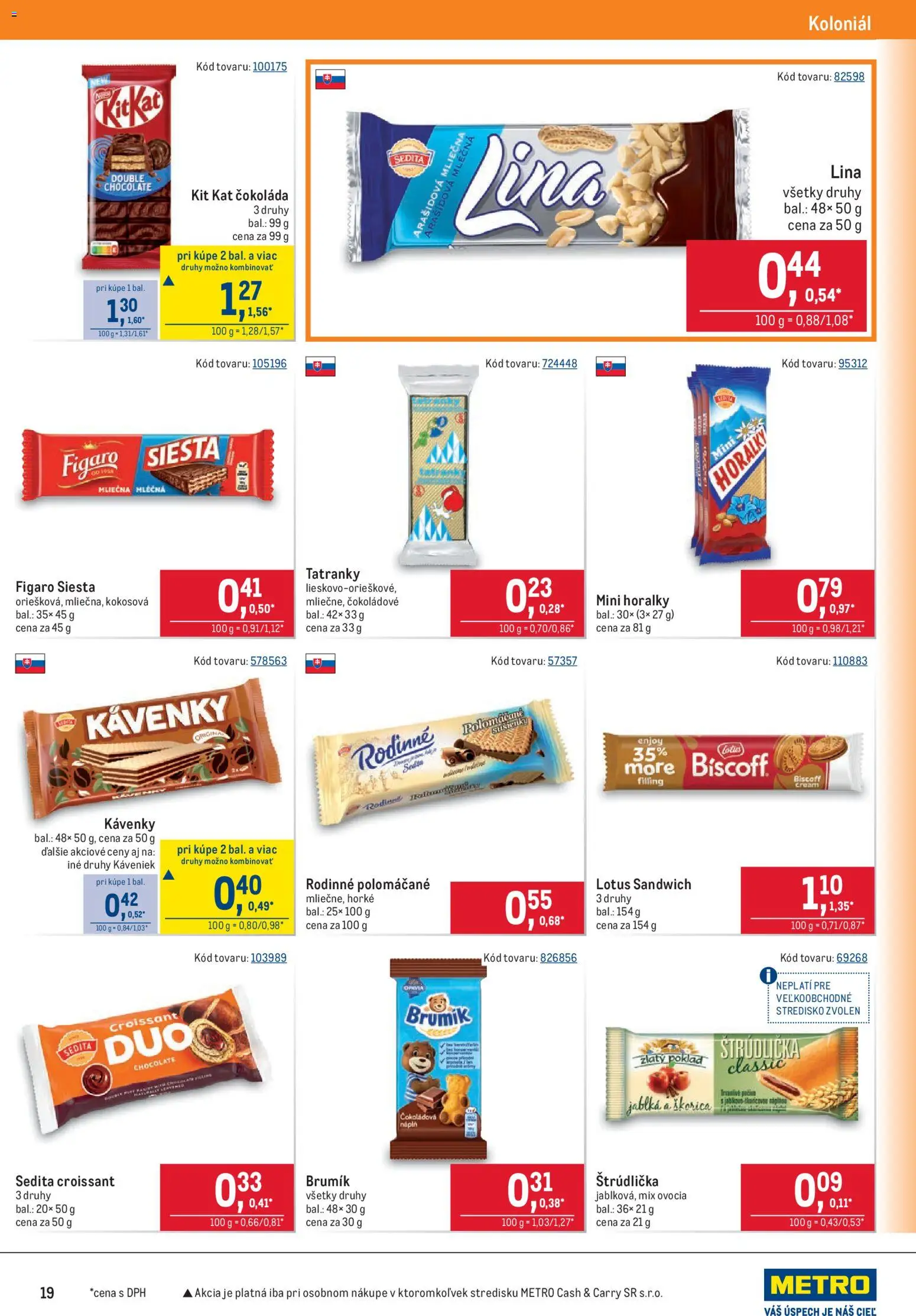 Náhľad Metro letáku platného od 21.10.2026 - Čokoláda, Lotus, Croissant, Jablká, Horálky