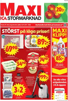 Förhandsgranska reklamblad ICA Maxi erbjudanden från butik ICA Maxi gäller från 21/09/2026