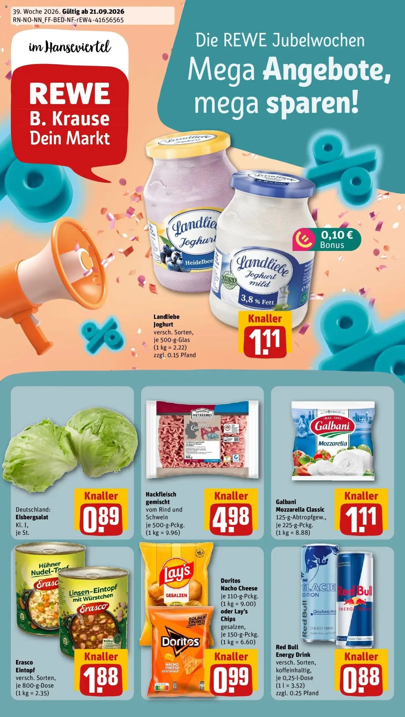 Vorschau von dem Prospekt des Geschäftes Rewe, gültig ab dem 21.09.2026