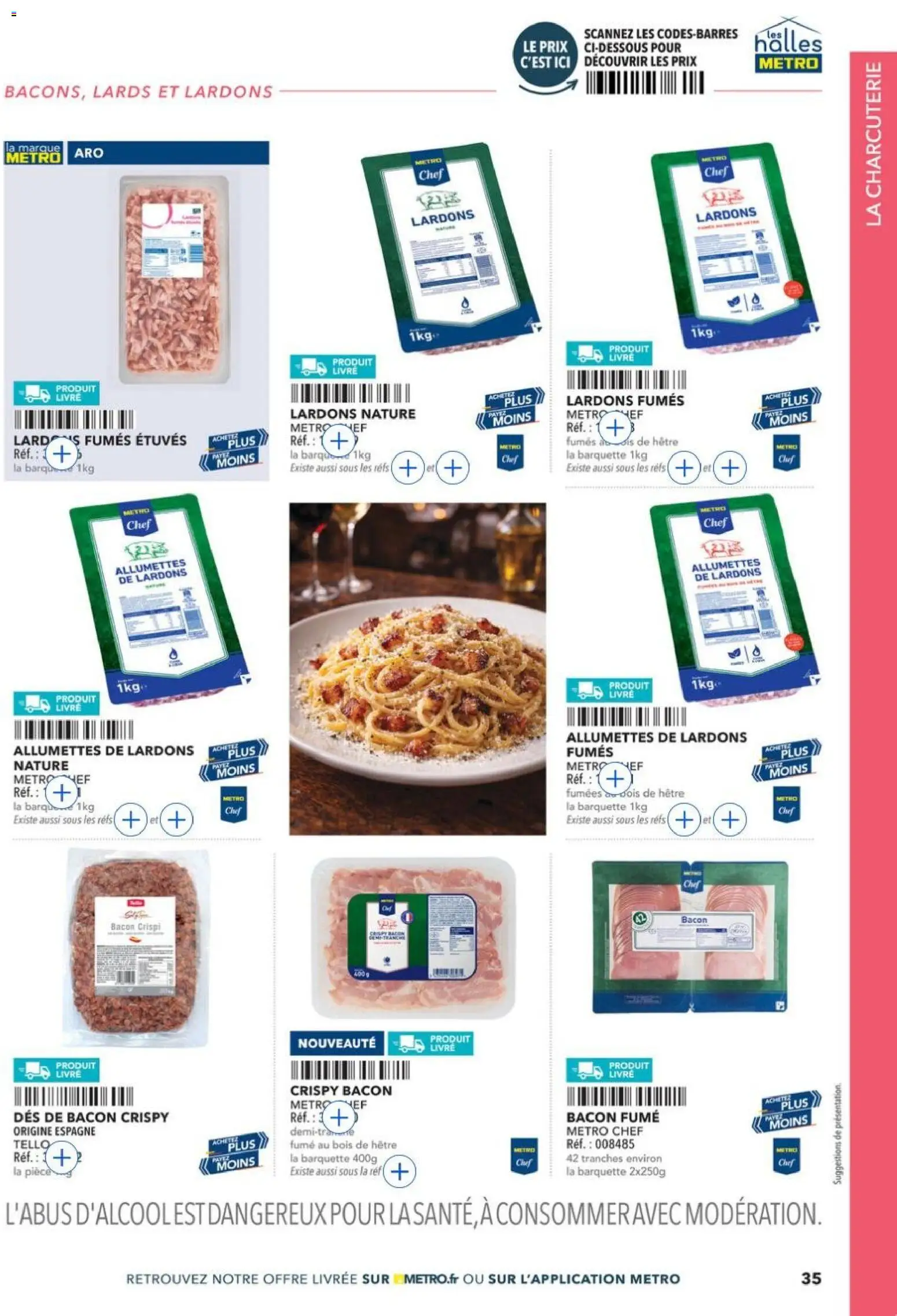 Prévisualisation de METRO - Guide Italie du magasin METRO formulaire valide 28/05/2026 - Livre, Charcuterie, Lardons, Bacon, Bacon fume, Allumettes