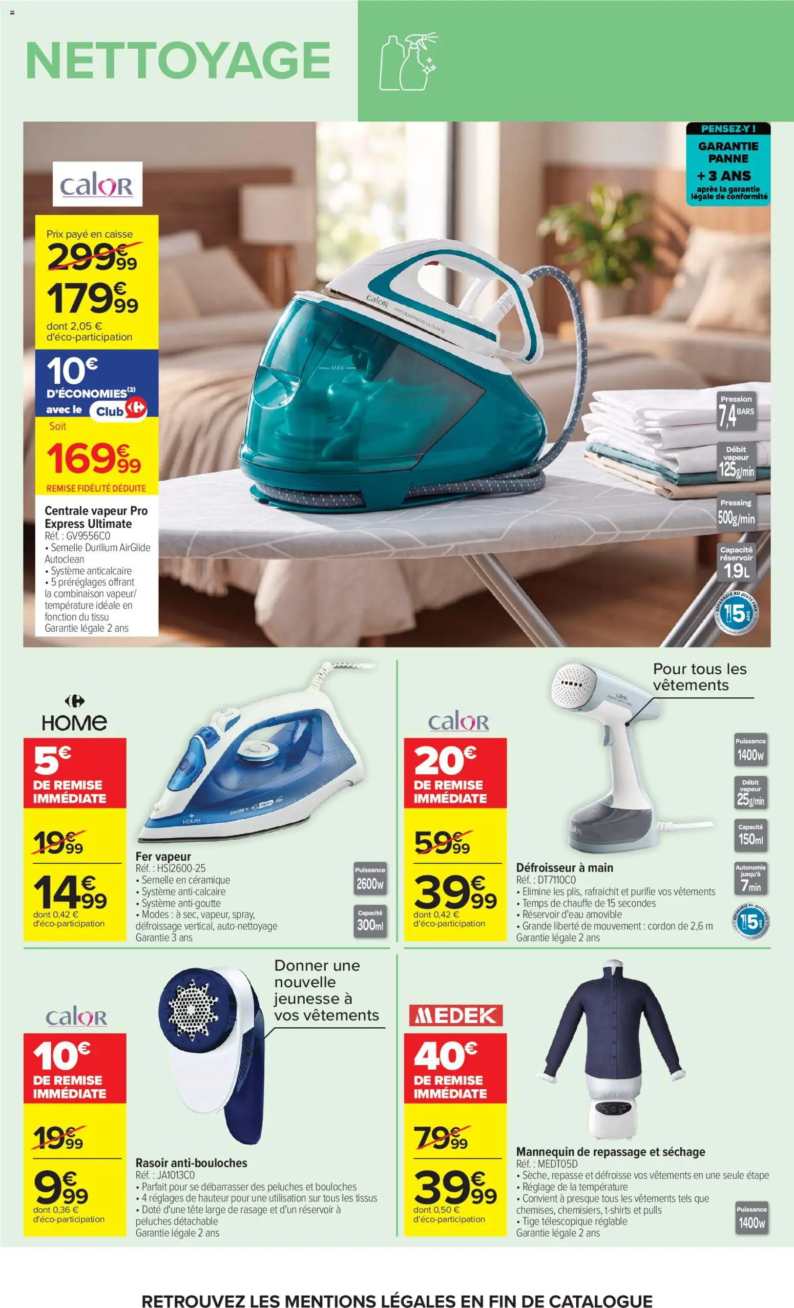 Prévisualisation de Carrefour Market Petit dejeuner du magasin Carrefour Market formulaire valide 01/09/2026 - Vêtements, Peluches, Centrale vapeur, Combinaison, Rasoir, Defroisseur a main, Réservoir d'eau